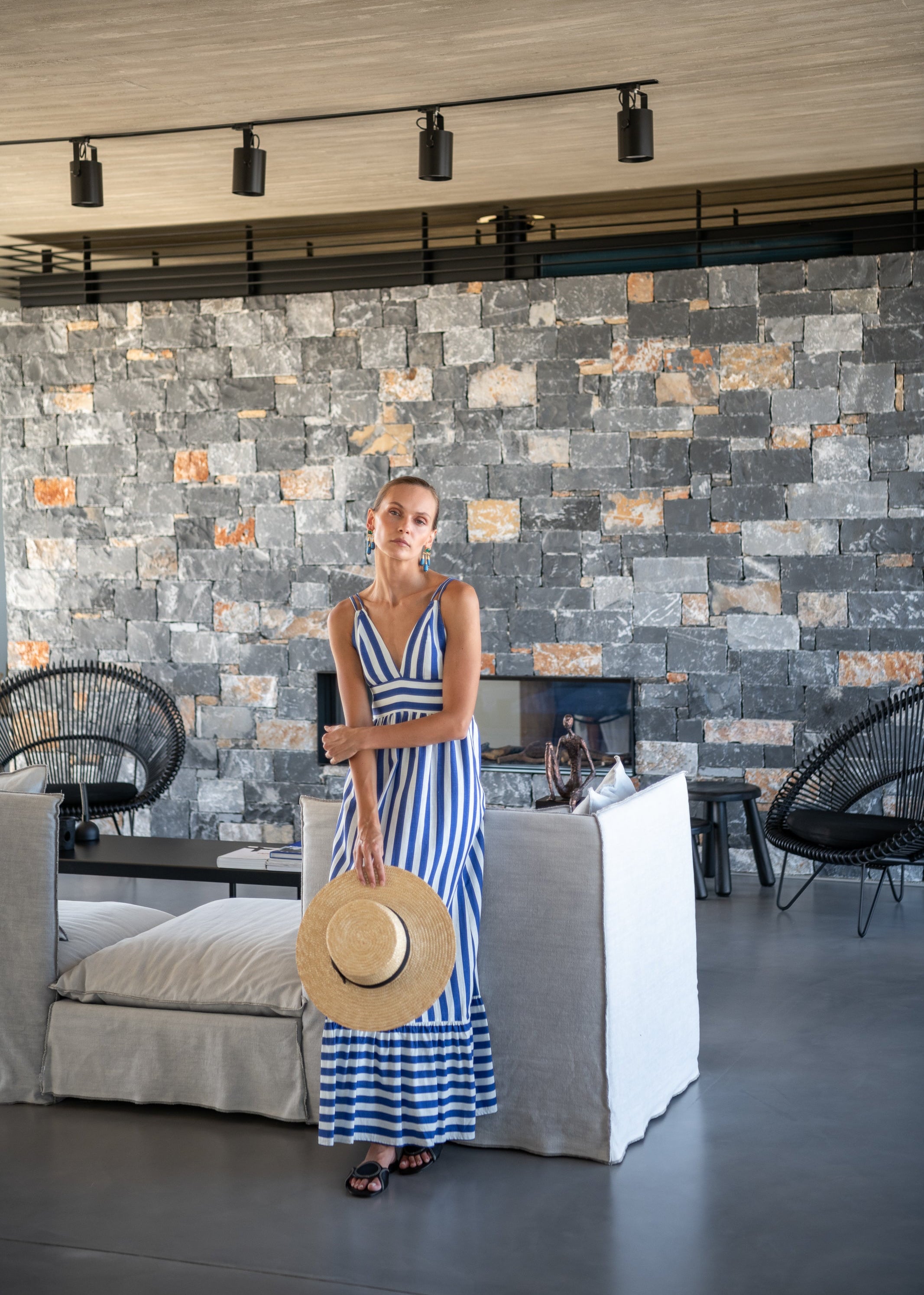 Botanico Blue Stripes Dress