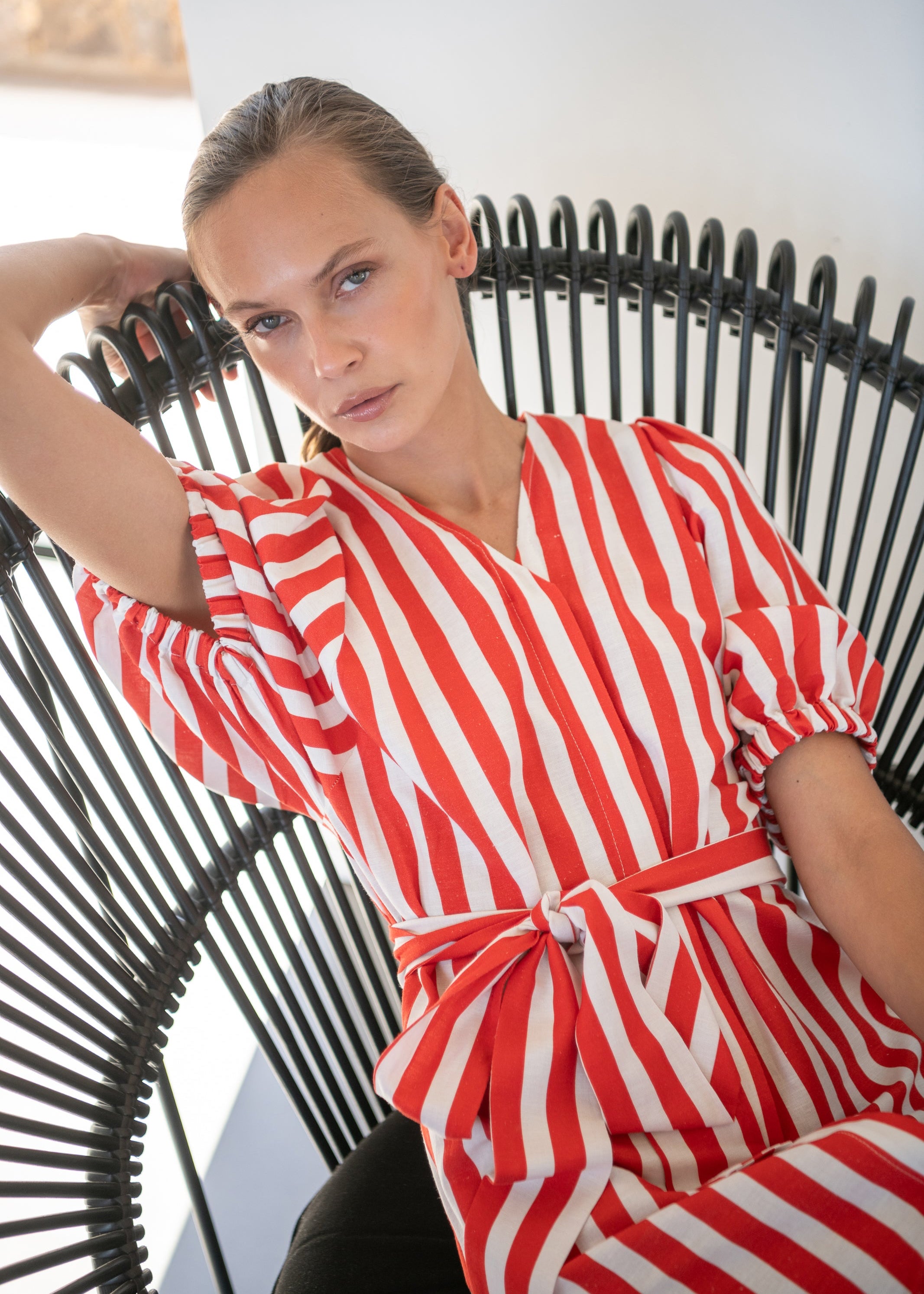 Urca Red Stripes Dress