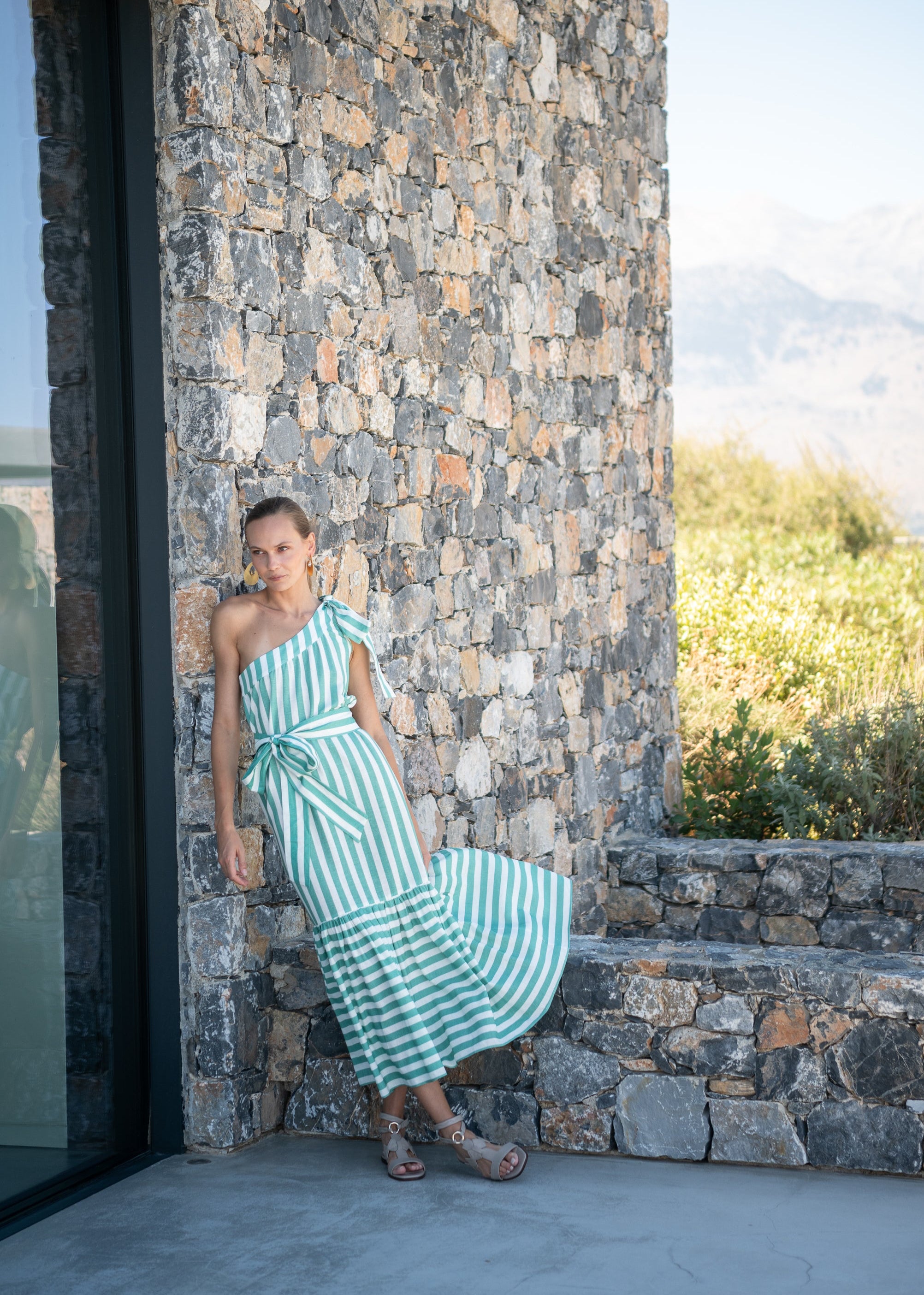 Teresa Green Stripes Dress