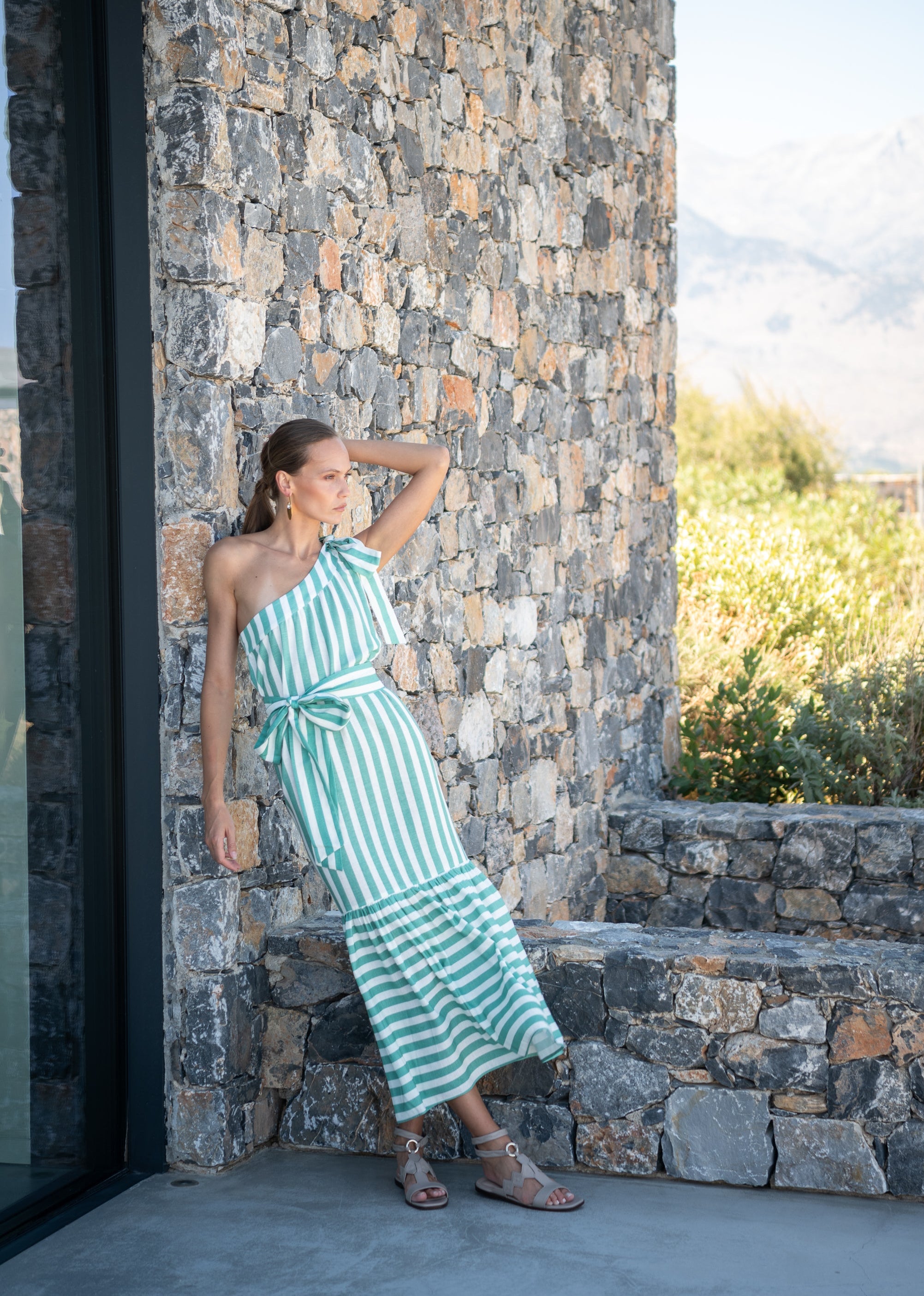 Teresa Green Stripes Dress