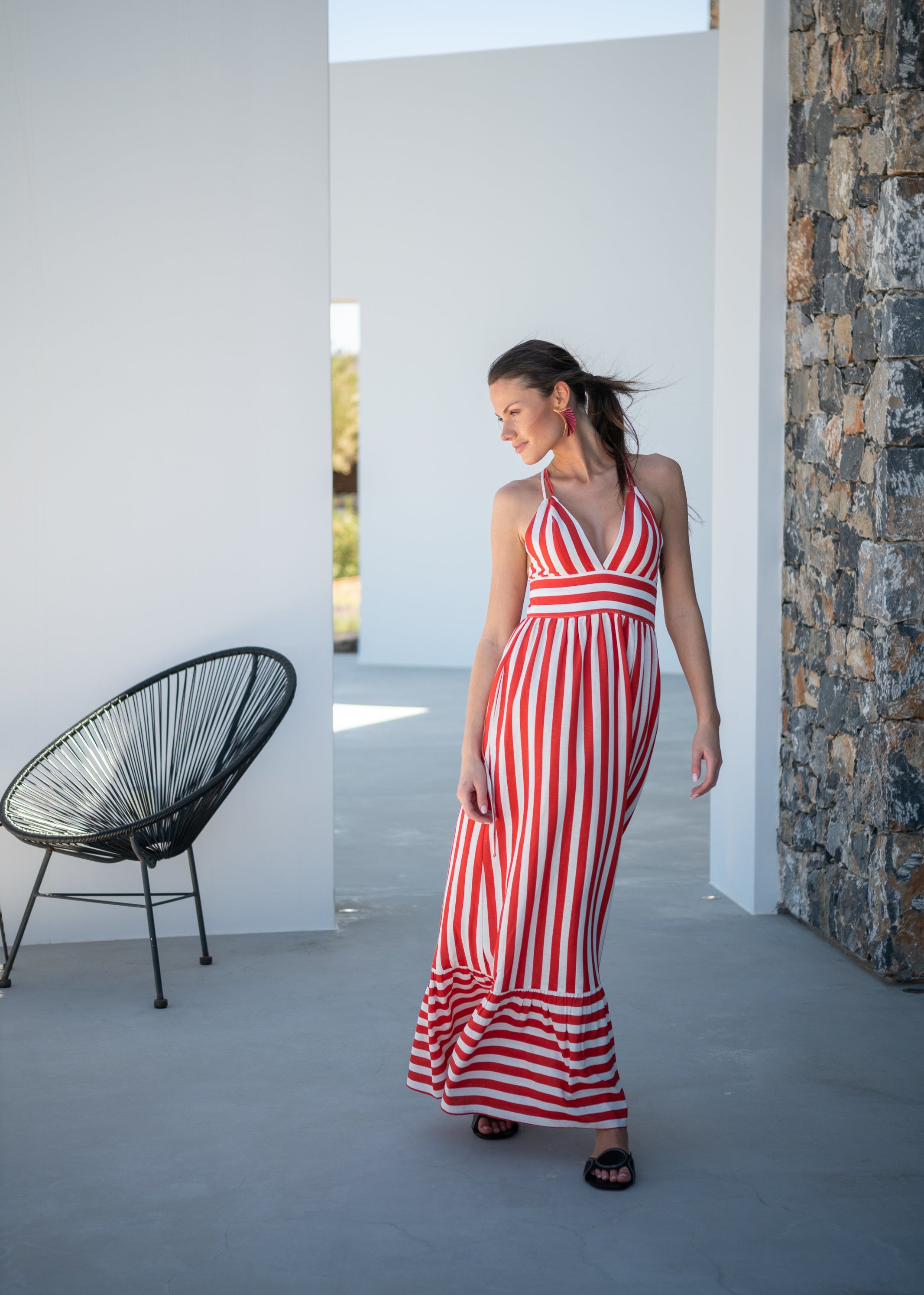 Botanico Red Stripes Dress