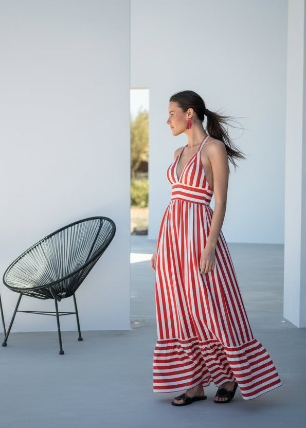 Botanico Red Stripes Dress