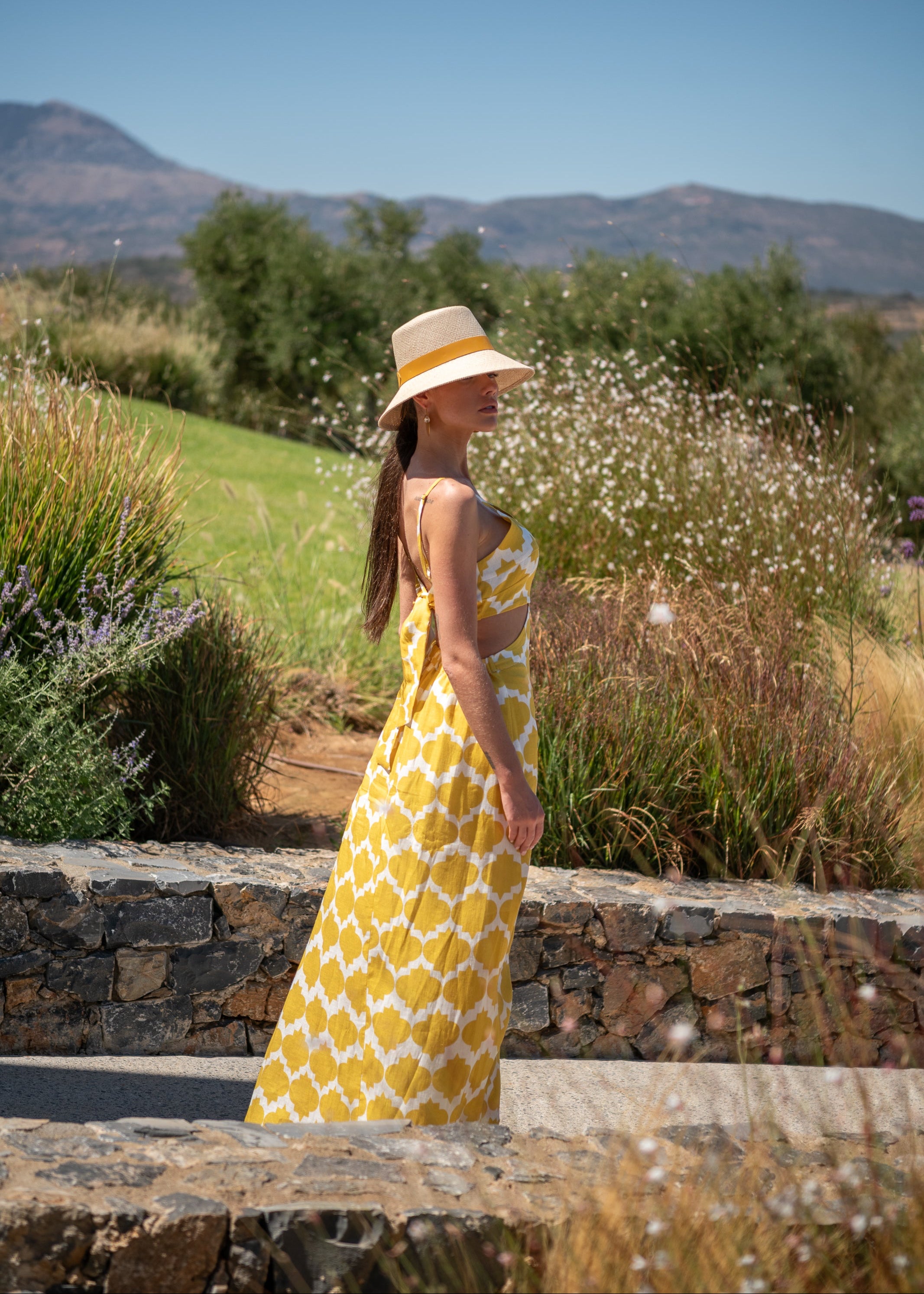 Lily Rombus Yellow Dress