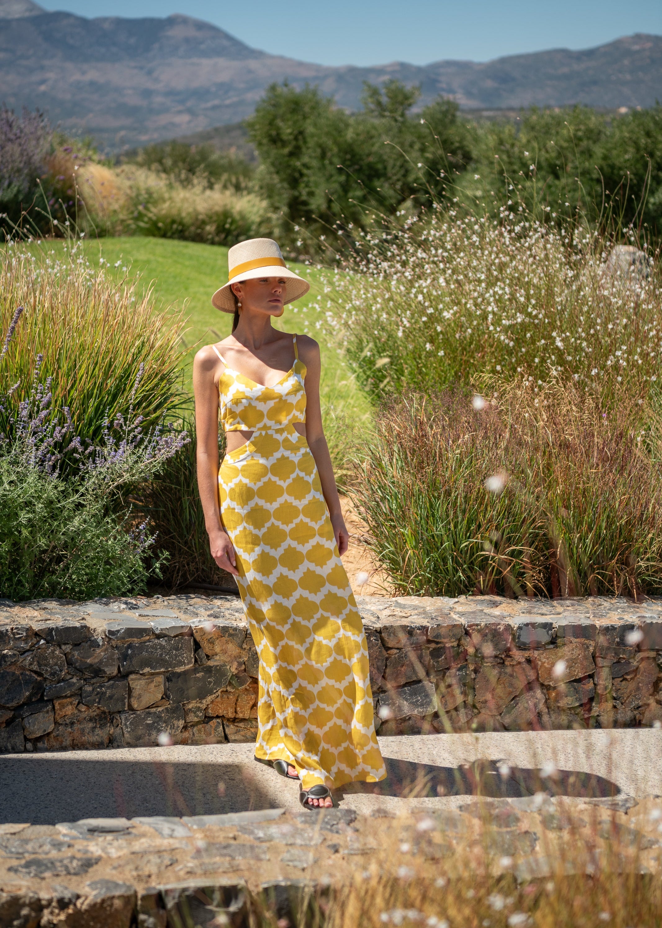 Lily Rombus Yellow Dress