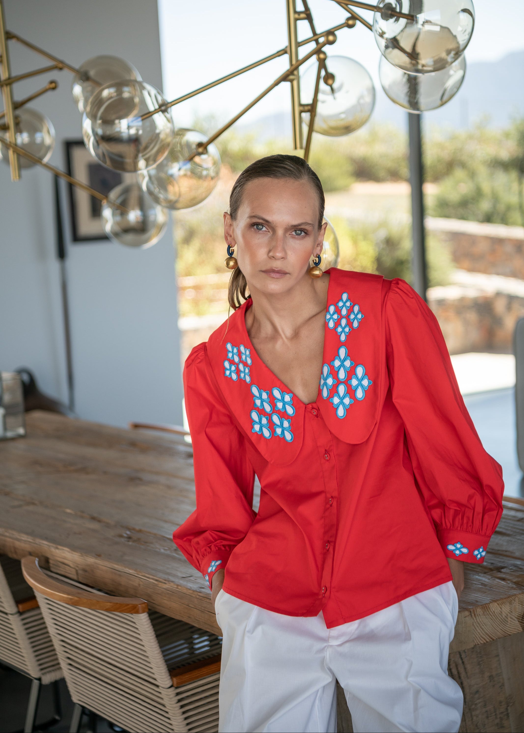 Anita Red Blouse