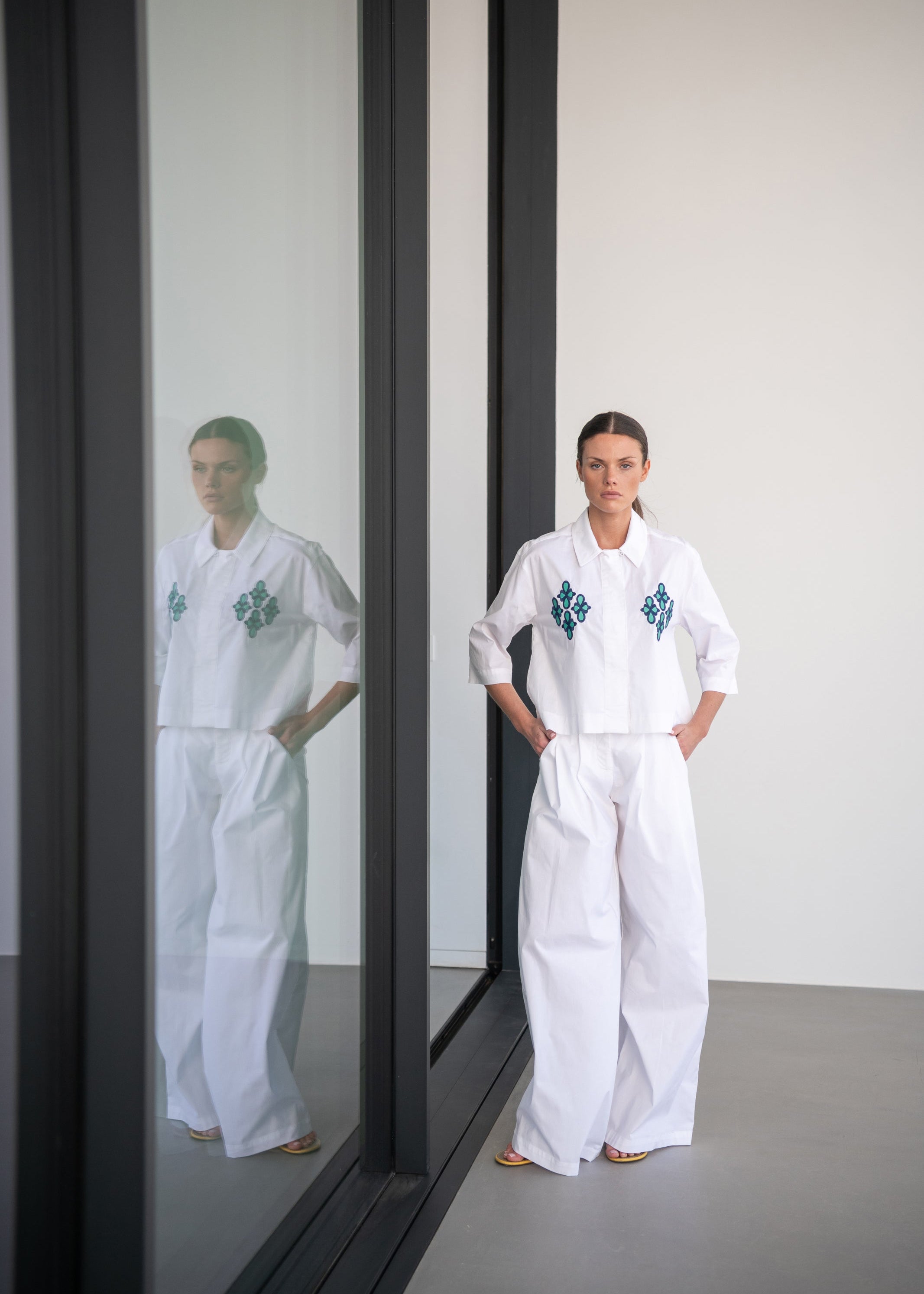 Estacio White Embroidered Shirt