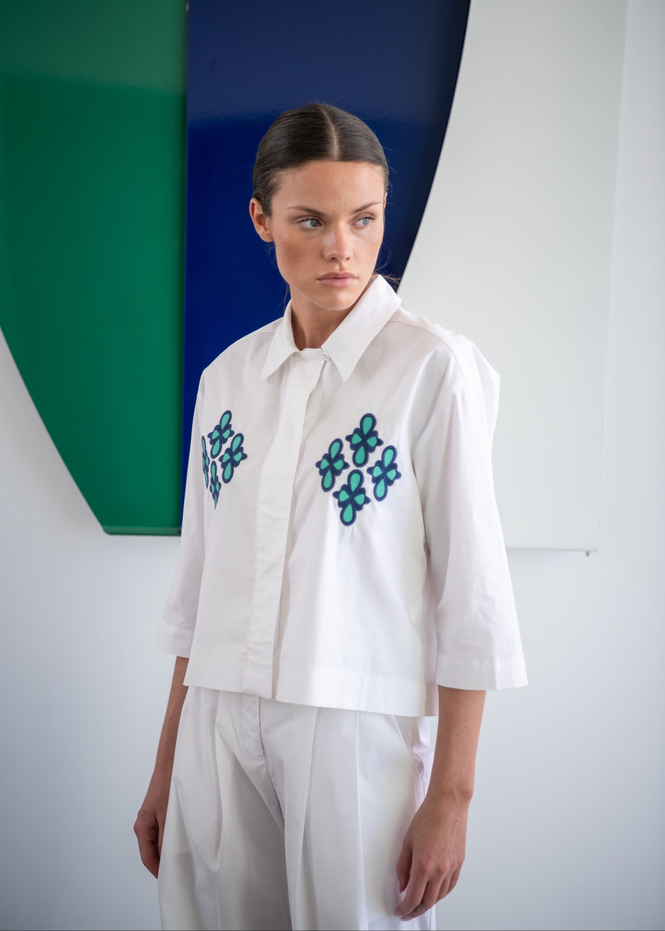 Estacio White Embroidered Shirt
