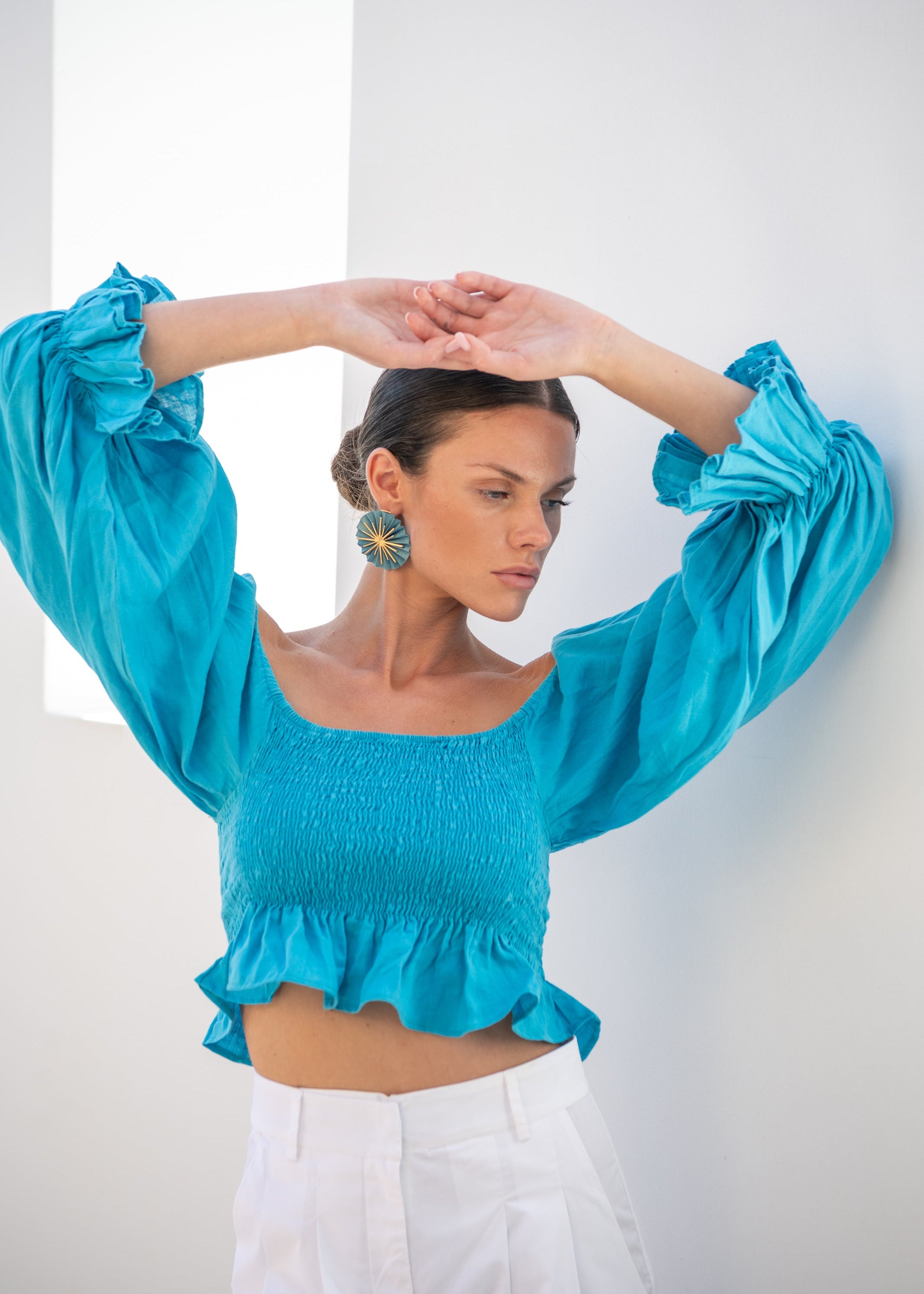 Hortencia Turquoise Top