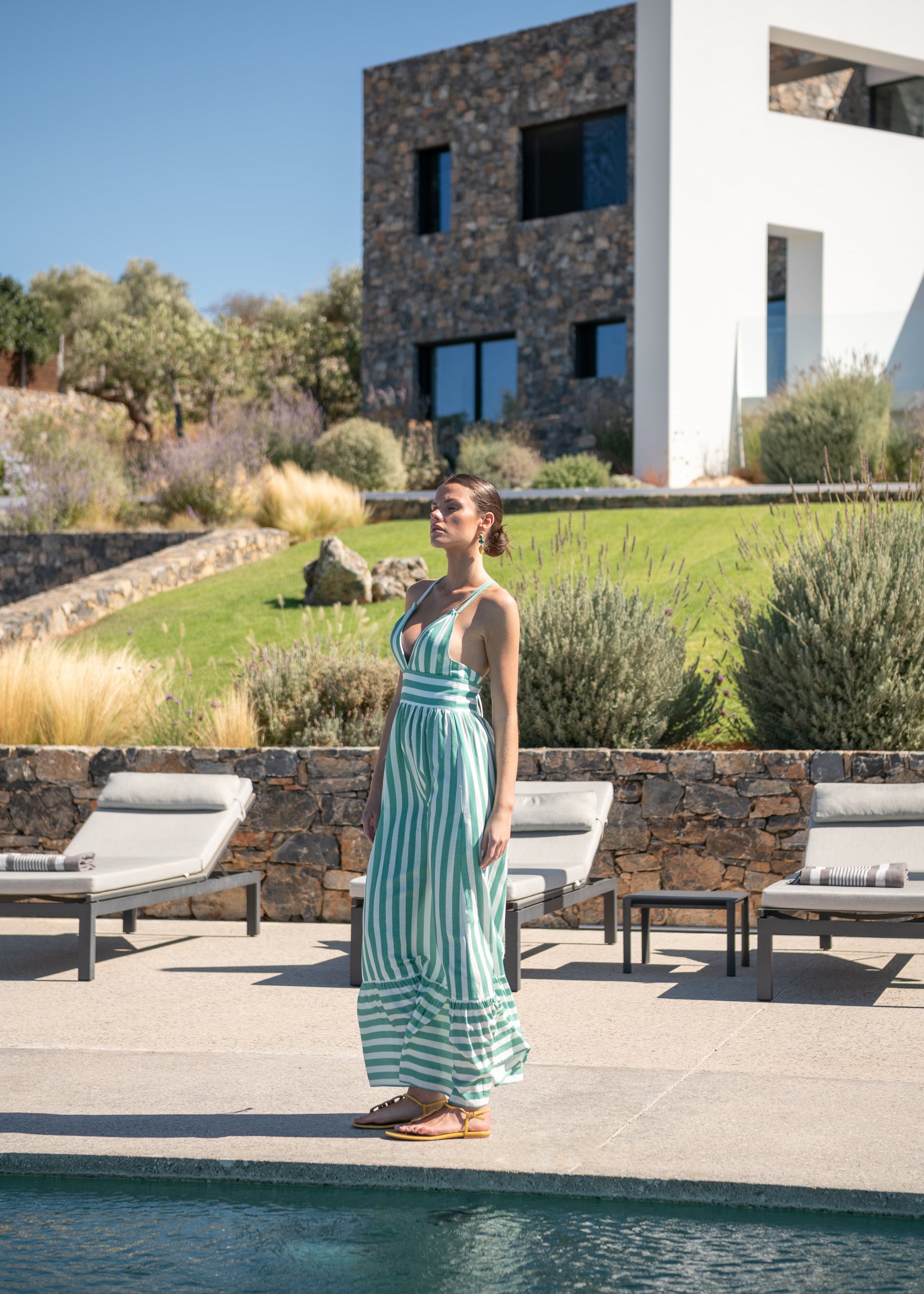Botanico Green Stripes Dress