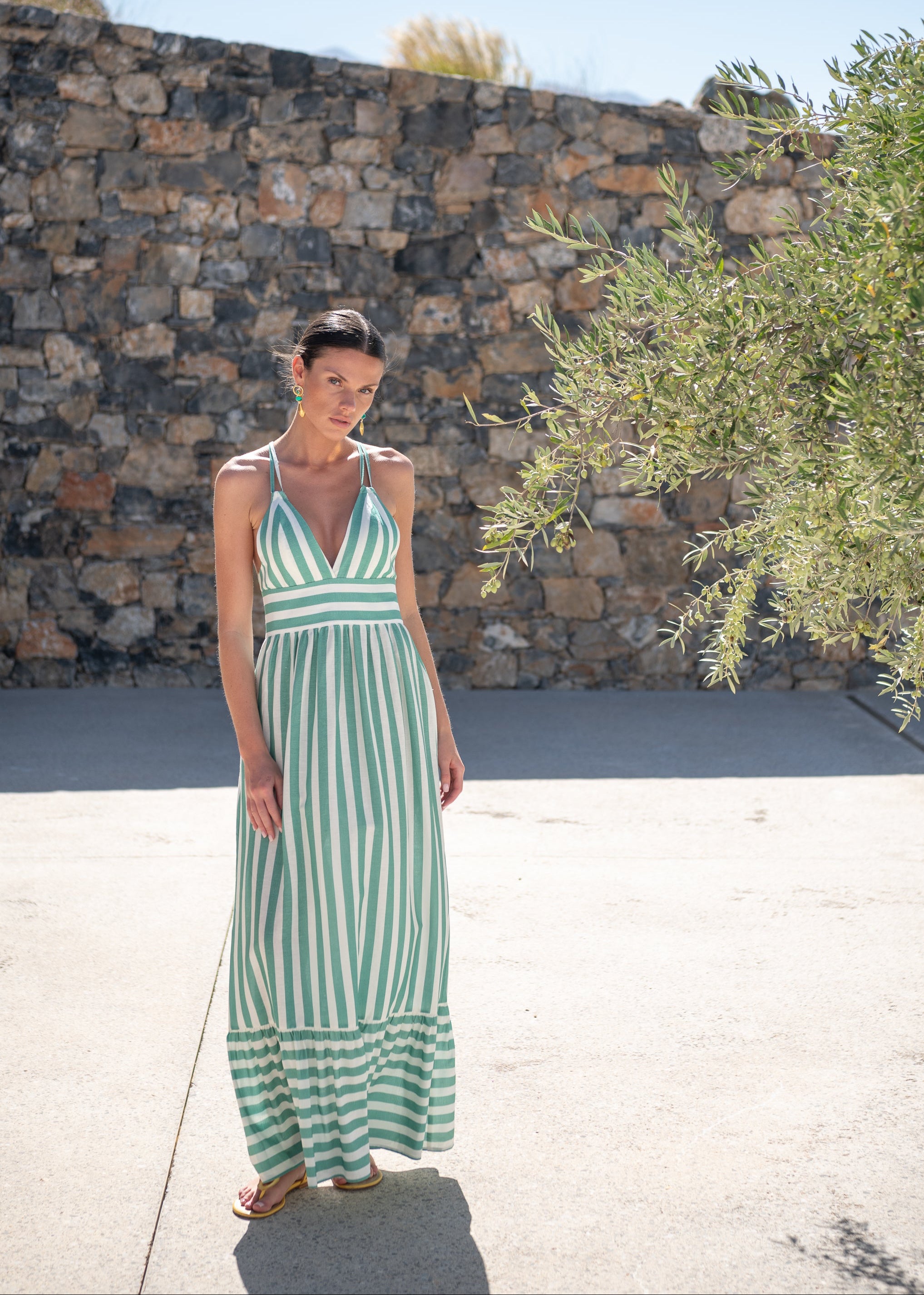 Botanico Green Stripes Dress