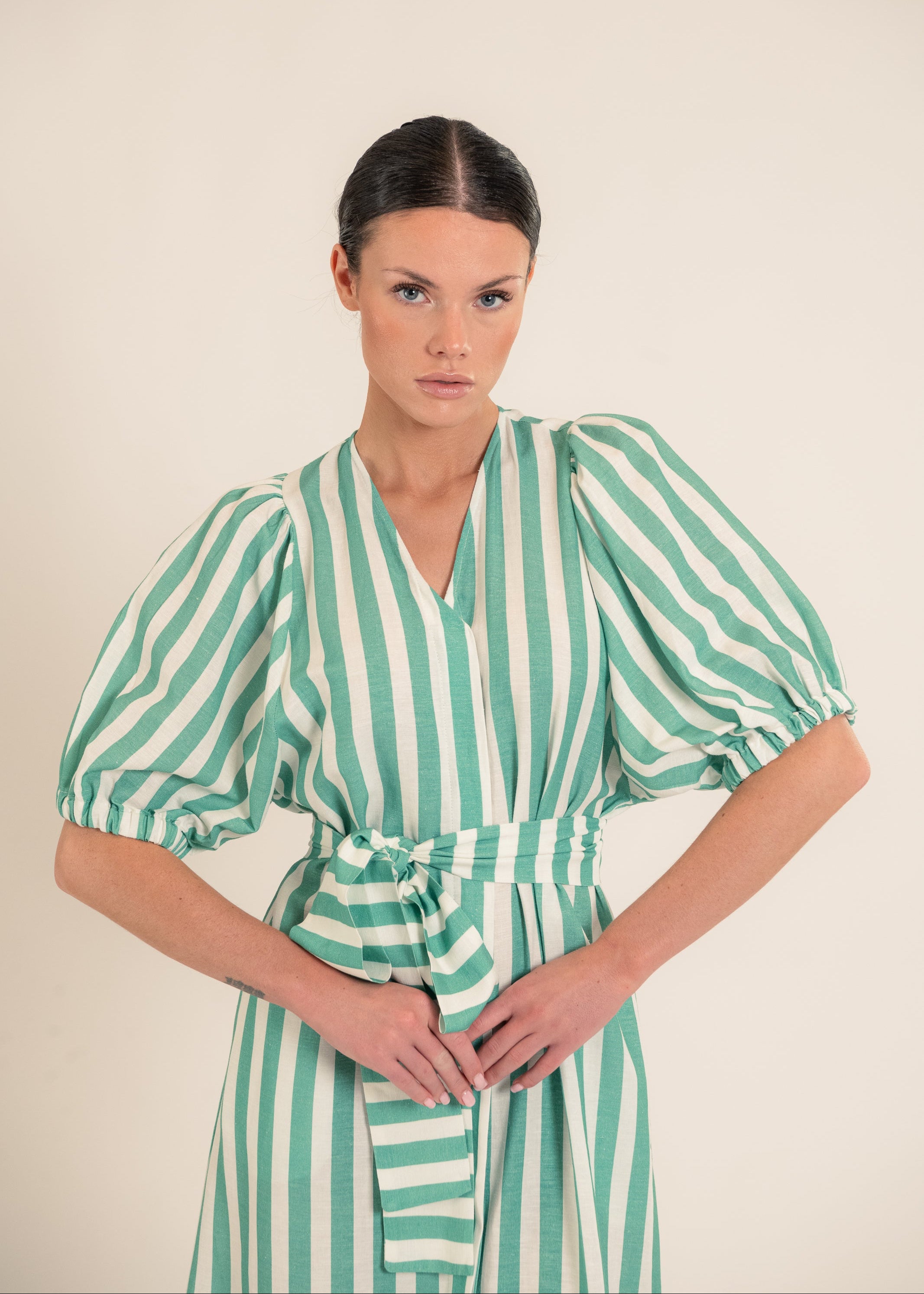 Urca Green Stripes Dress