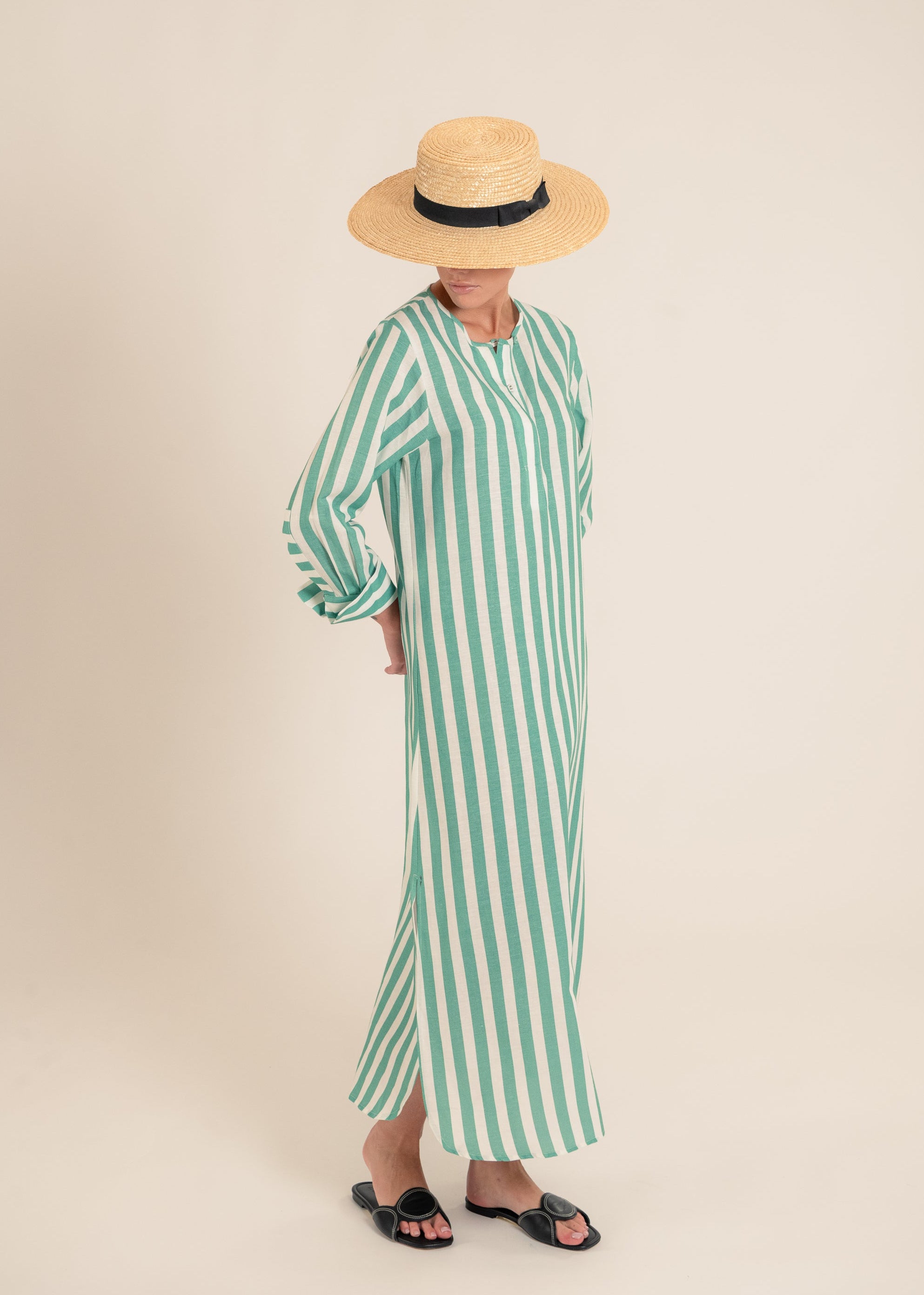 Eleonora Green Stripes Dress