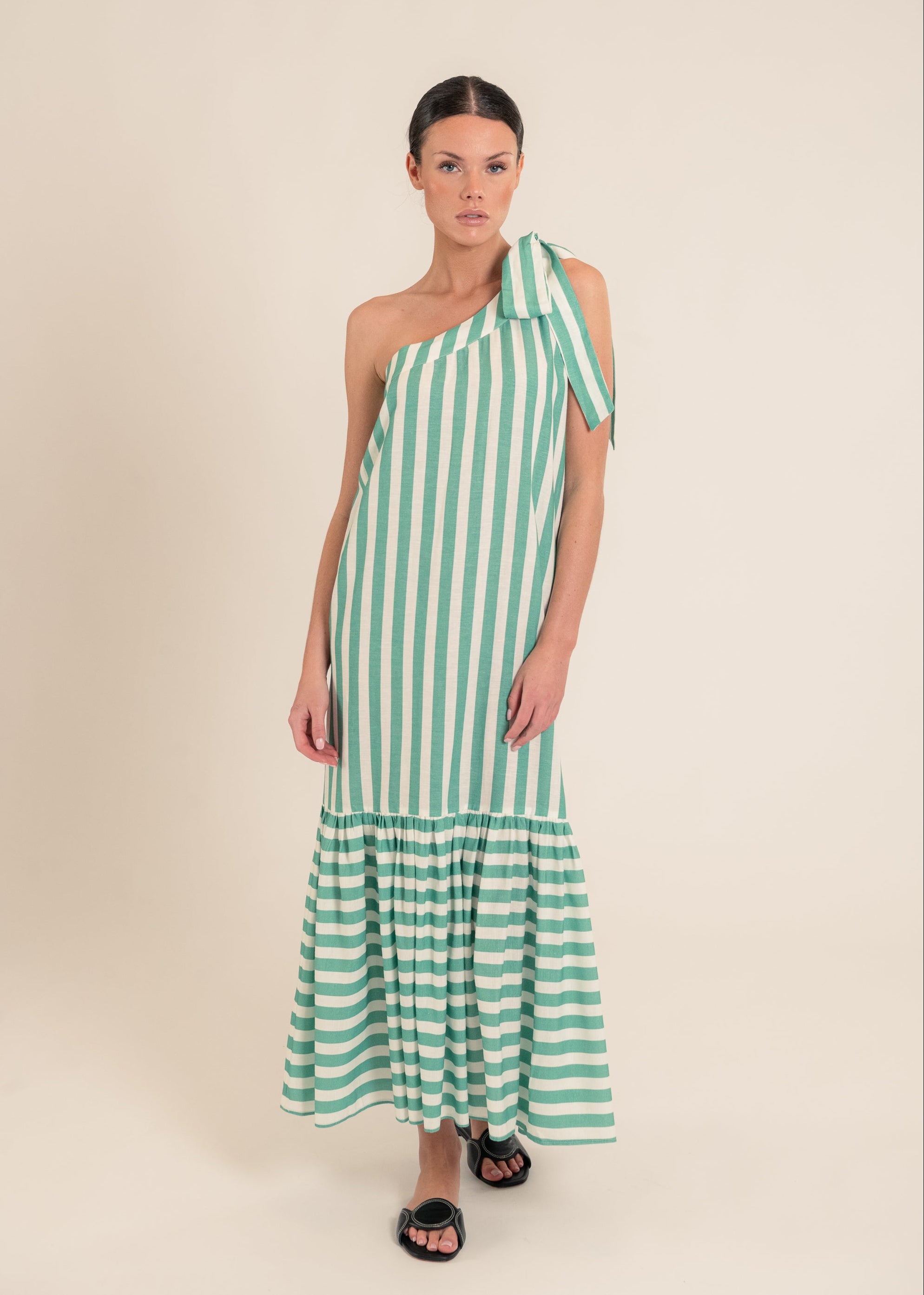 Teresa Green Stripes Dress