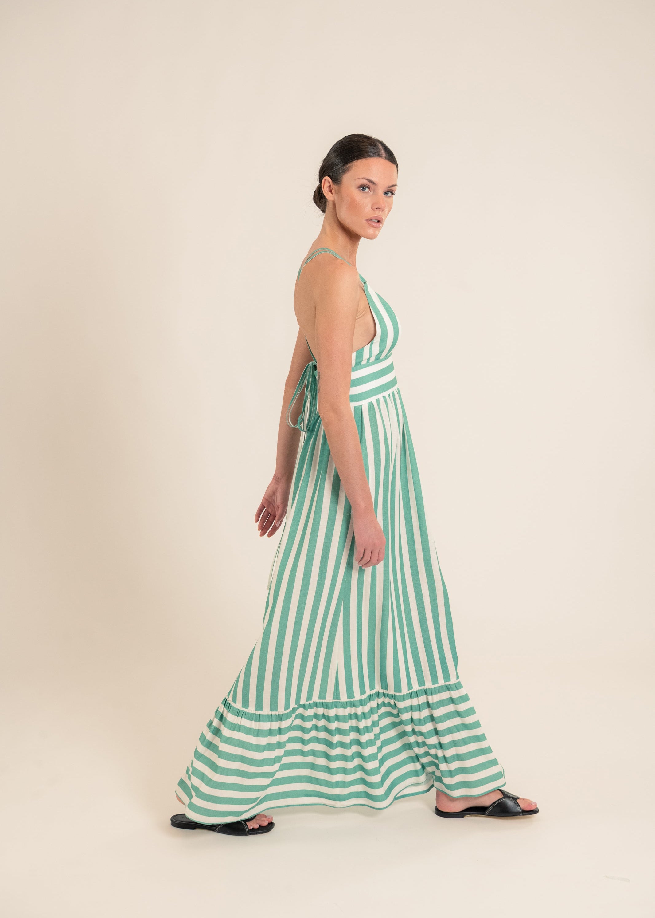 Botanico Green Stripes Dress