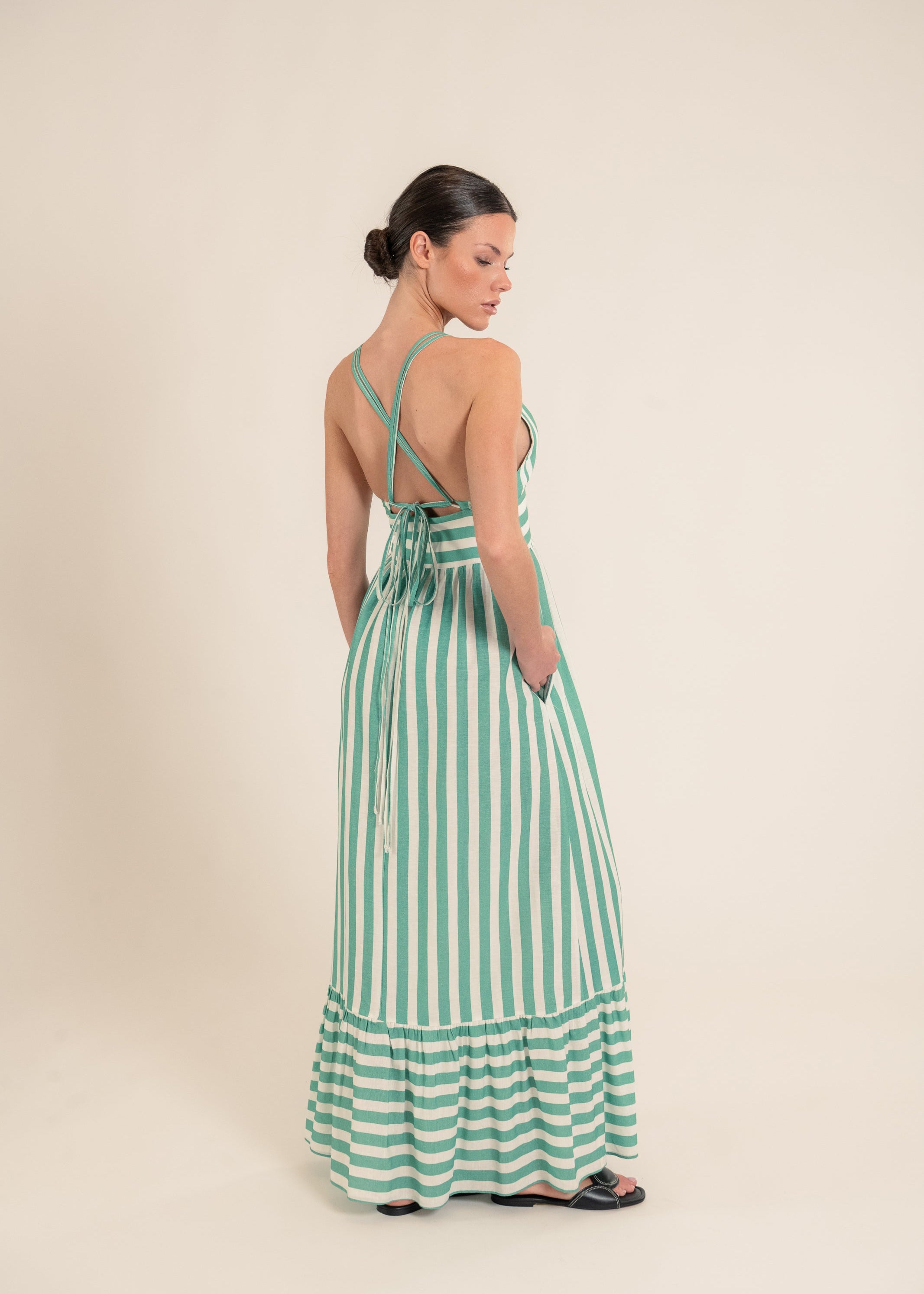 Botanico Green Stripes Dress