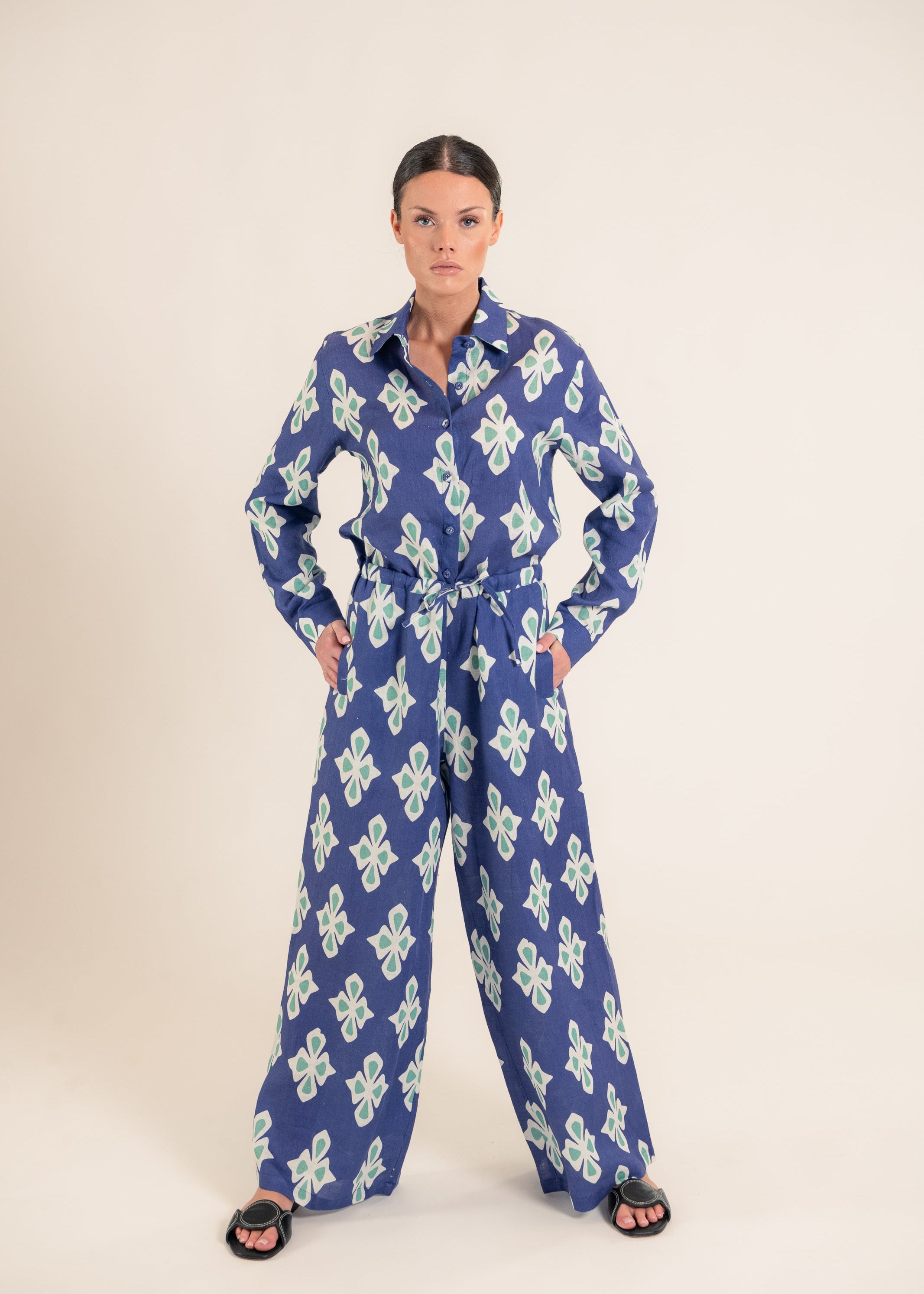 Aster Luly Navy Jumpsuit
