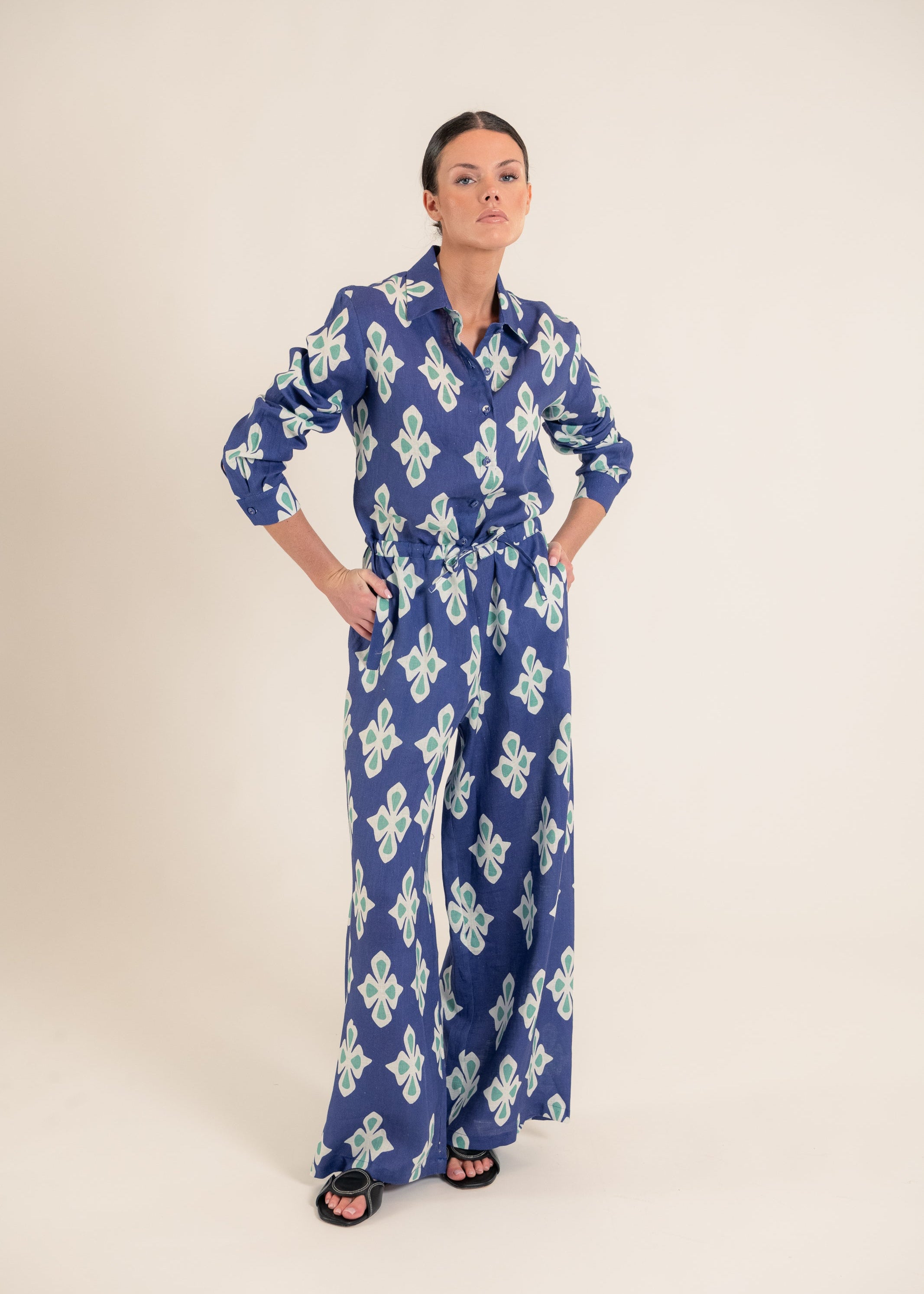 Aster Luly Navy Jumpsuit