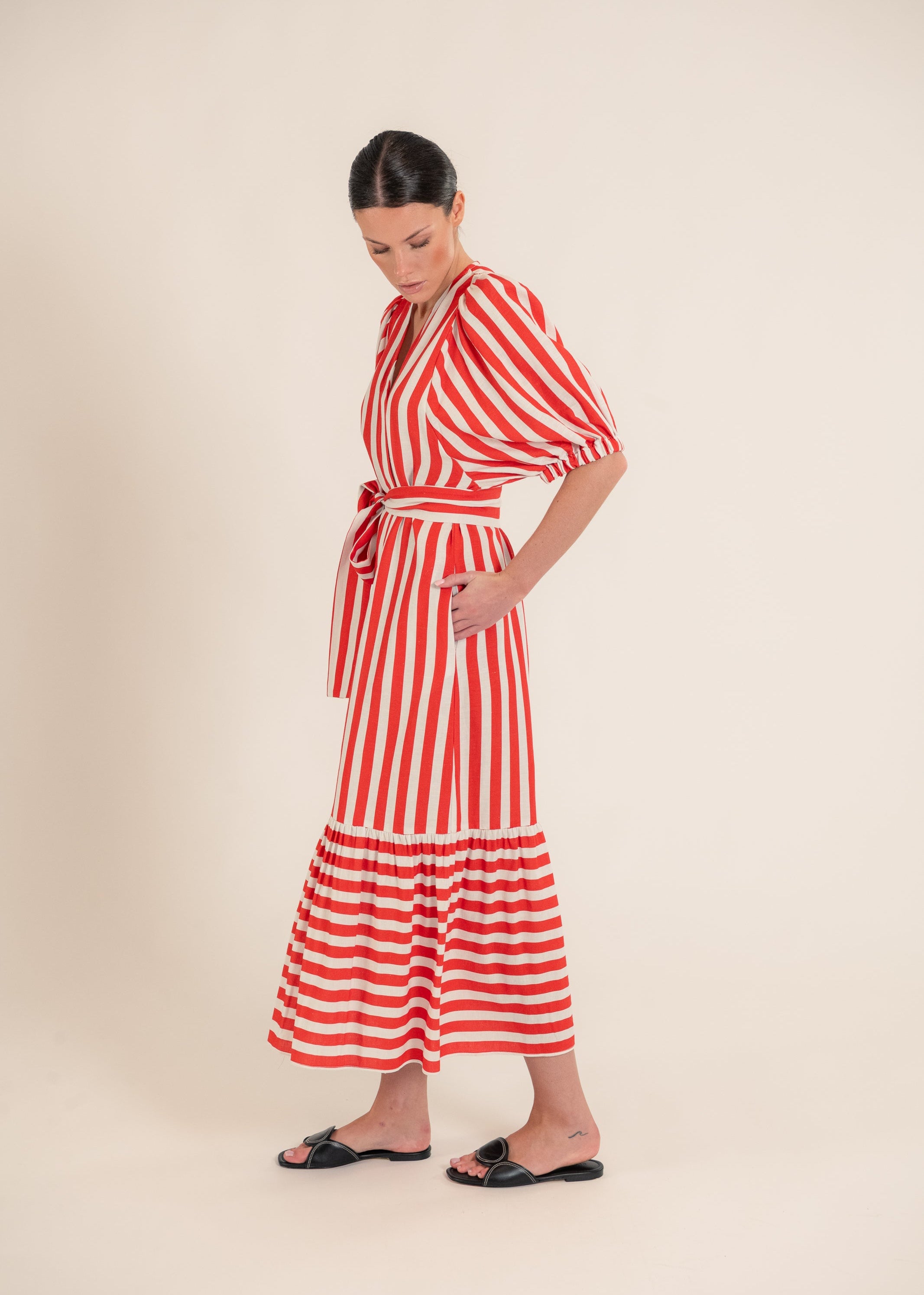 Urca Red Stripes Dress