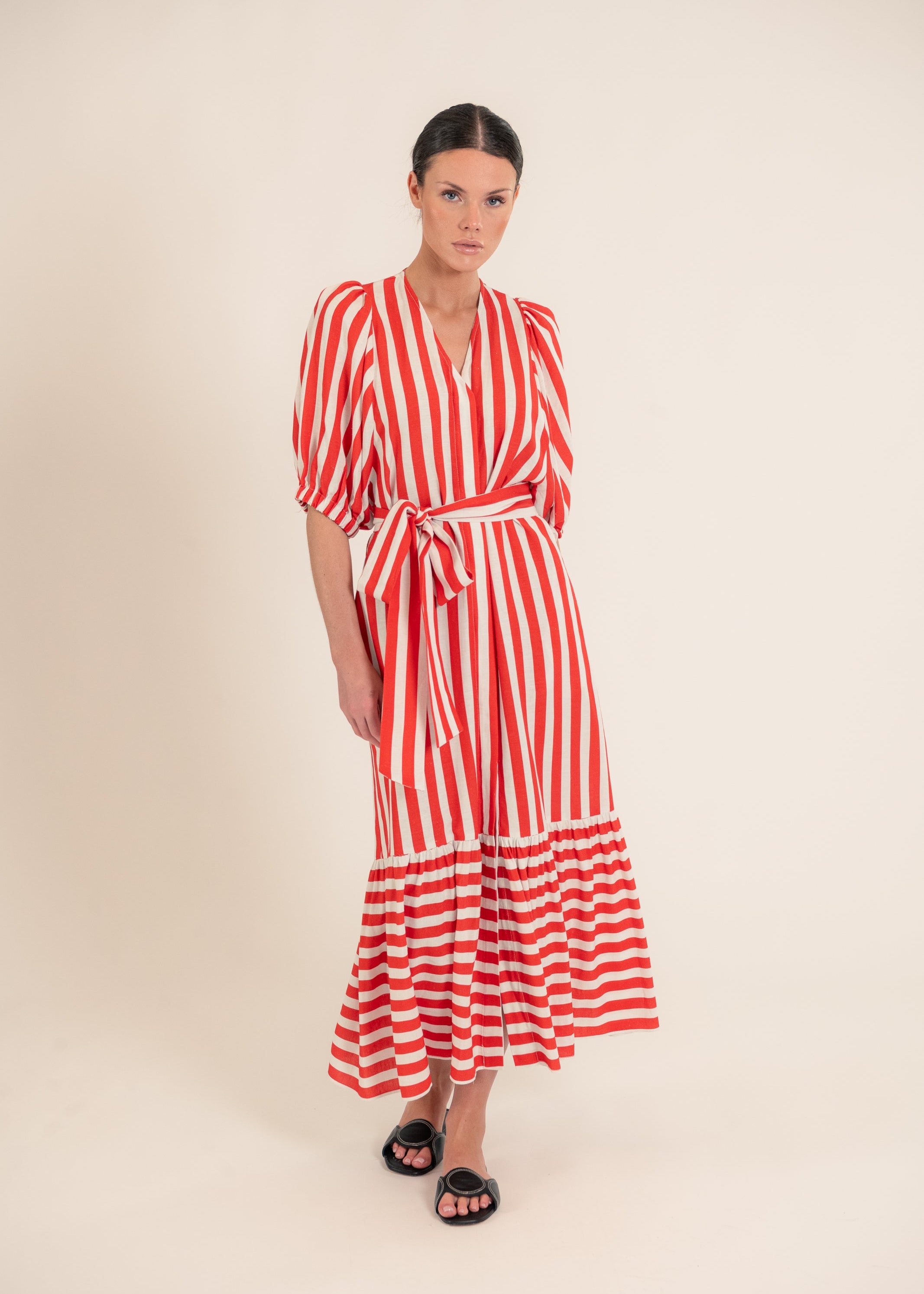 Urca Red Stripes Dress