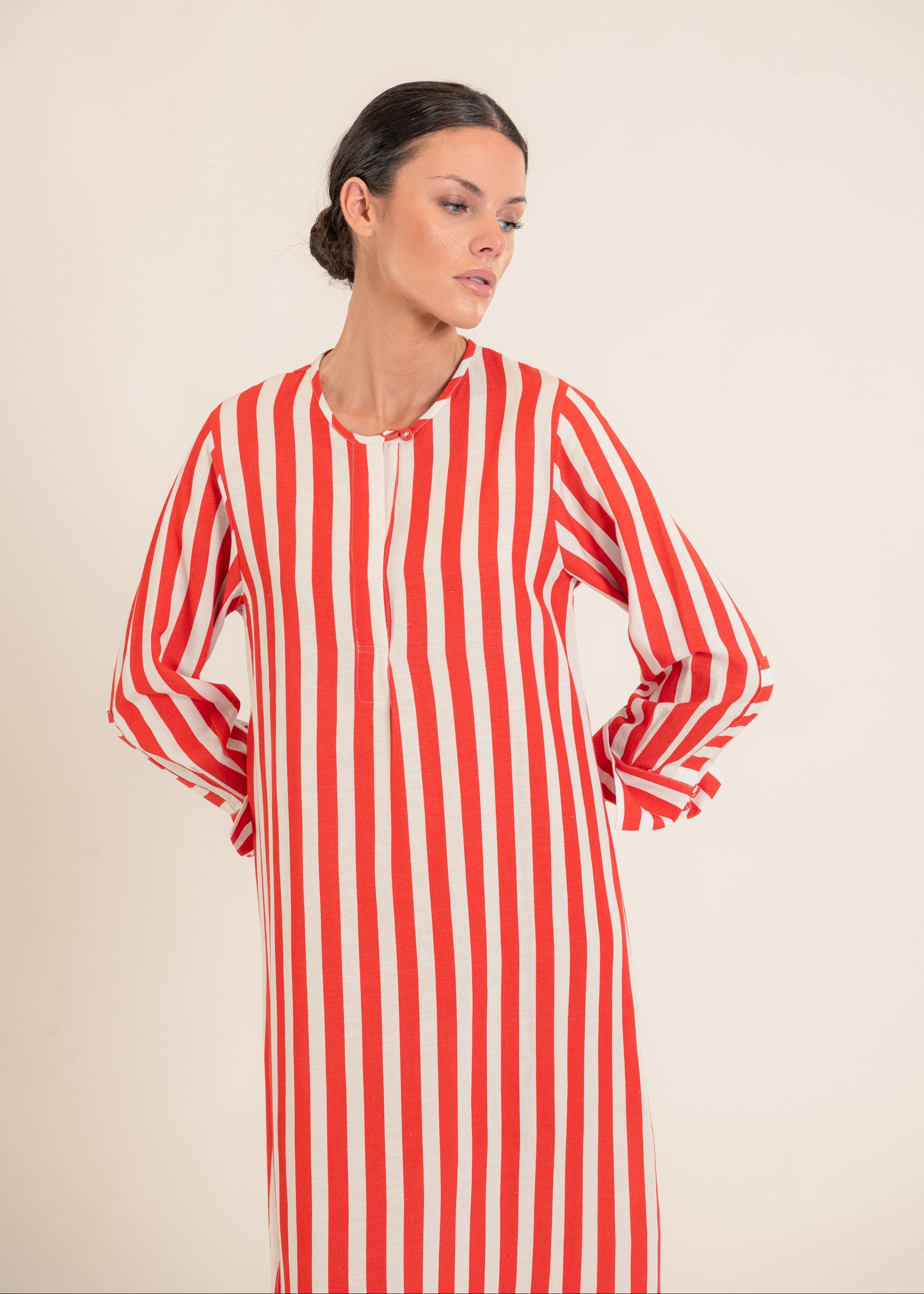 Eleonora Red Stripes Dress