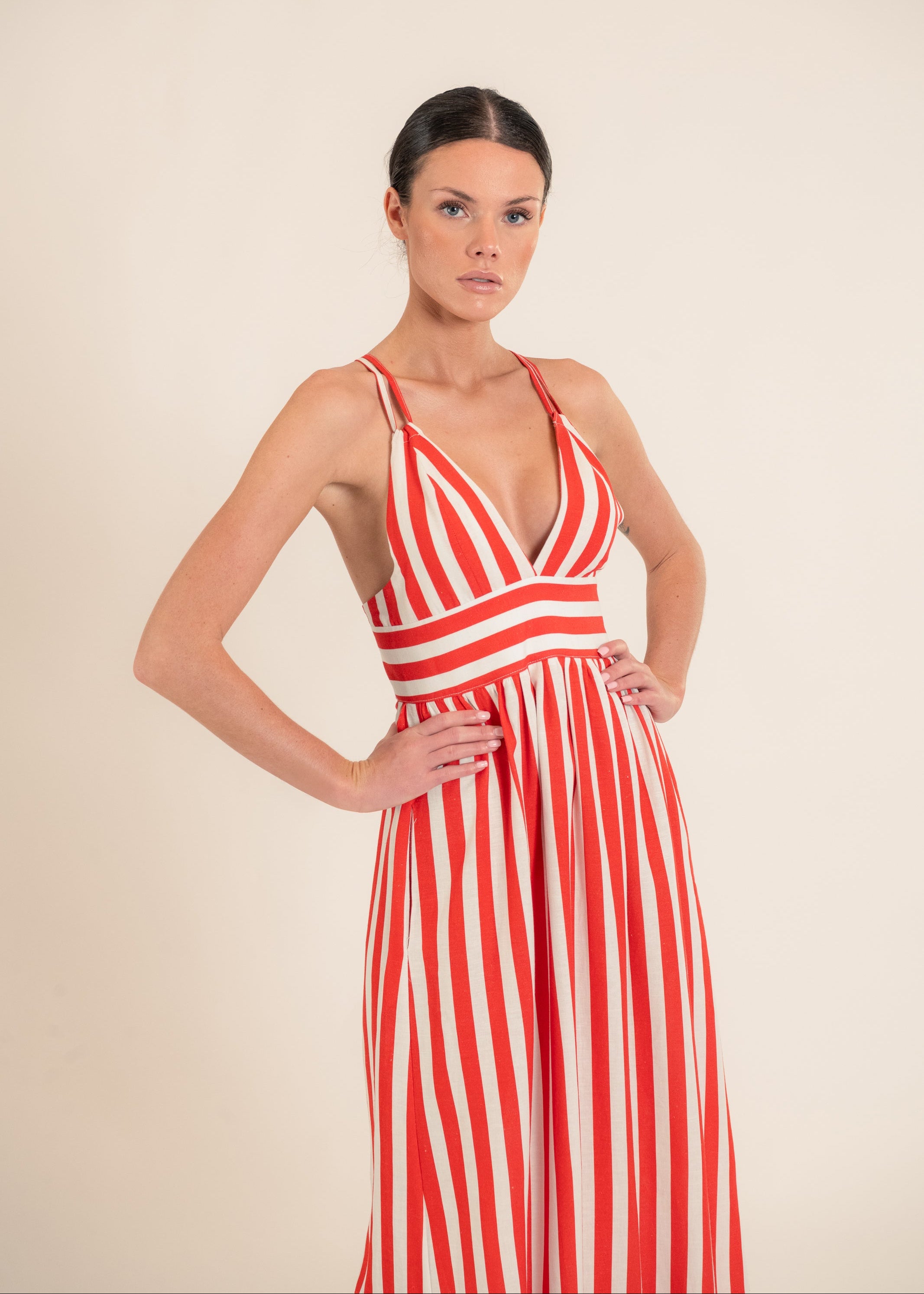 Botanico Red Stripes Dress