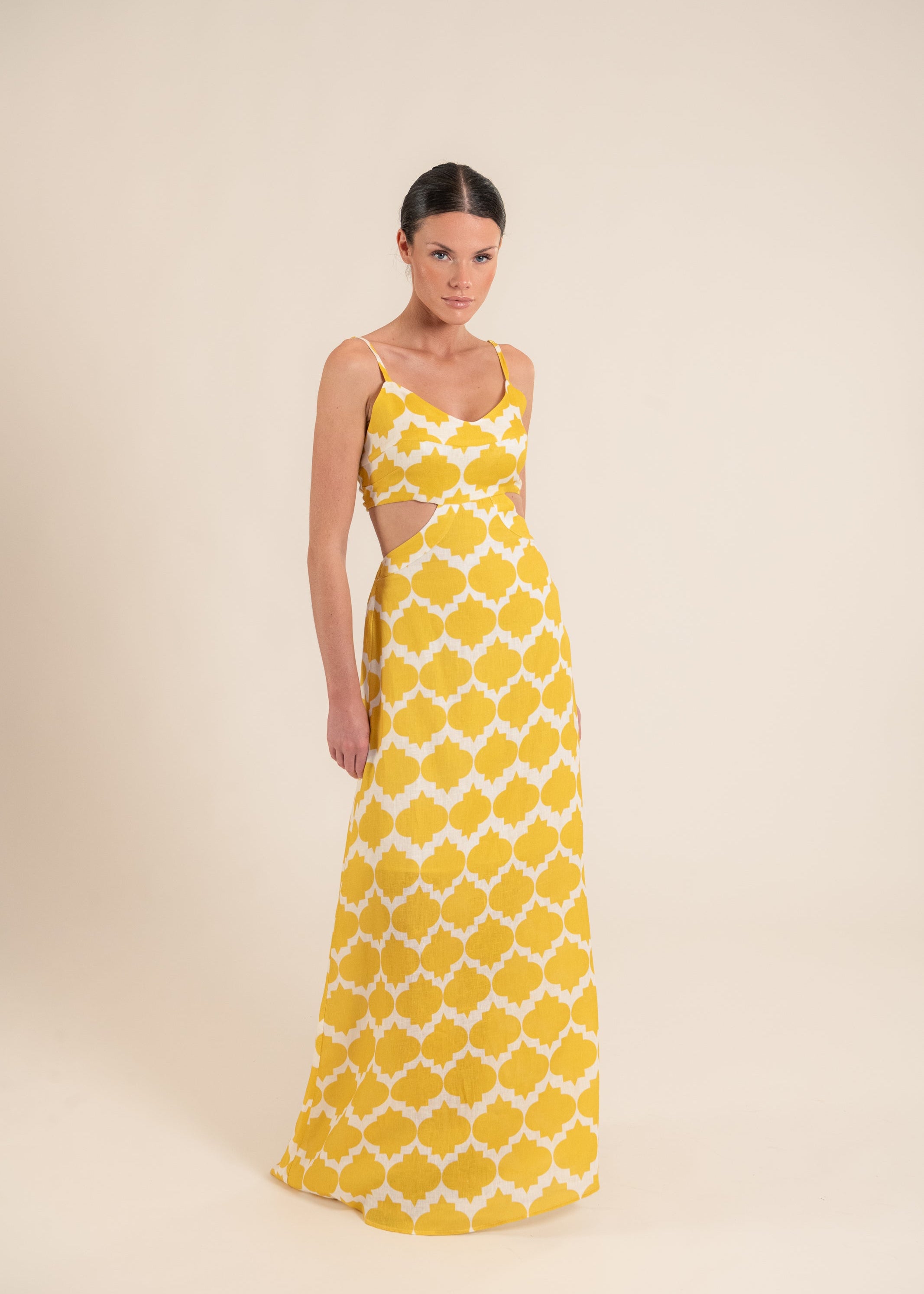 Lily Rombus Yellow Dress
