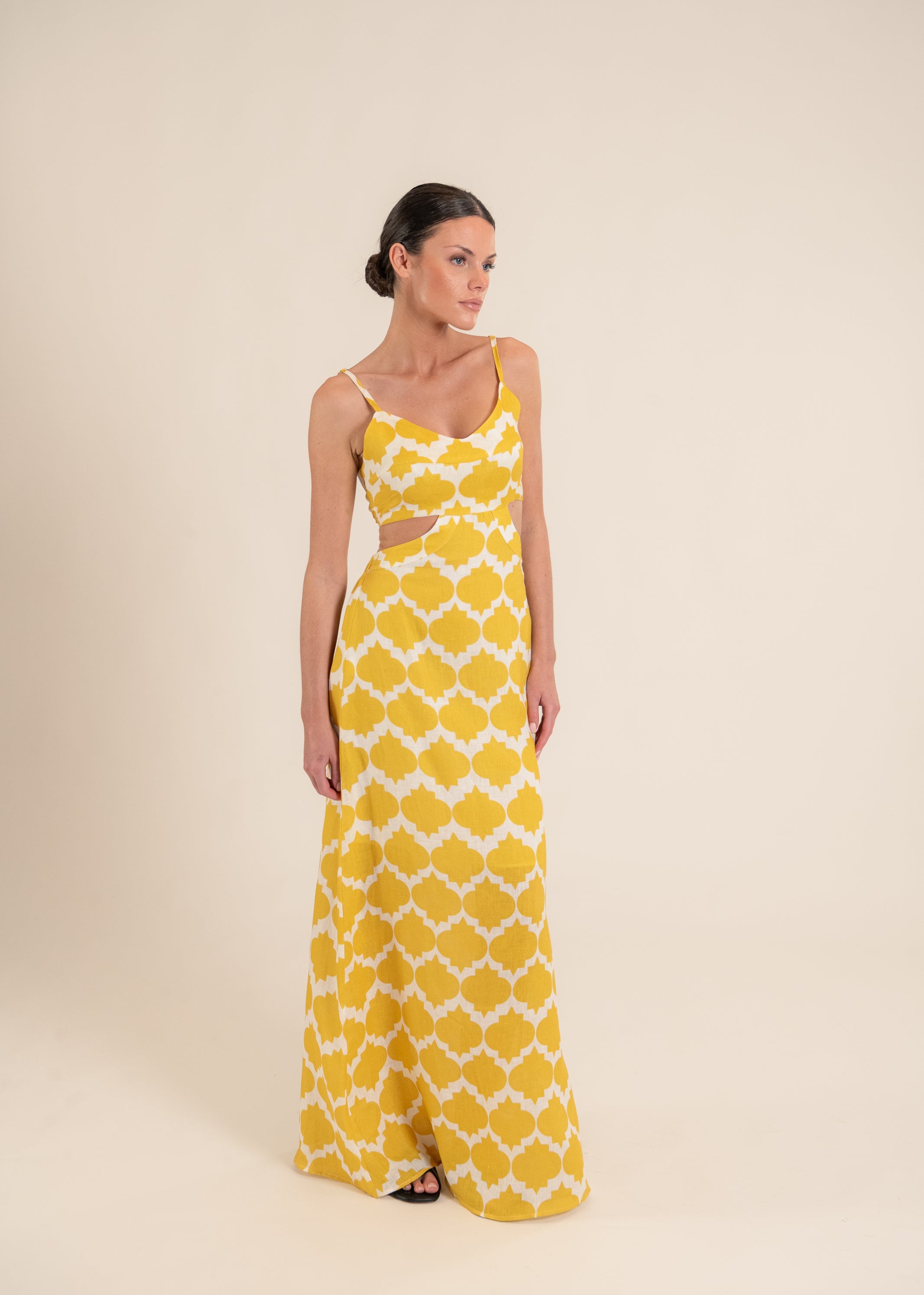 Lily Rombus Yellow Dress