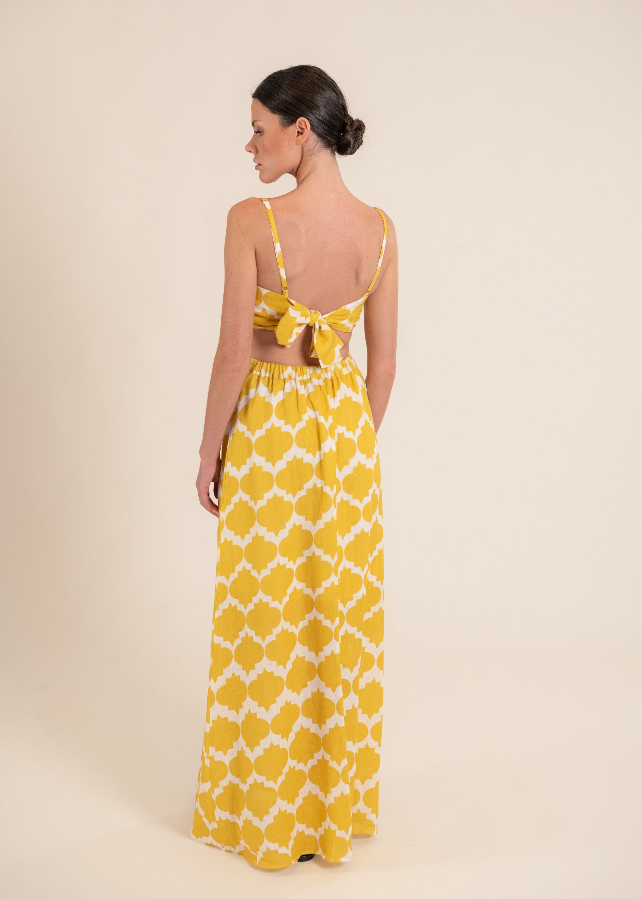 Lily Rombus Yellow Dress