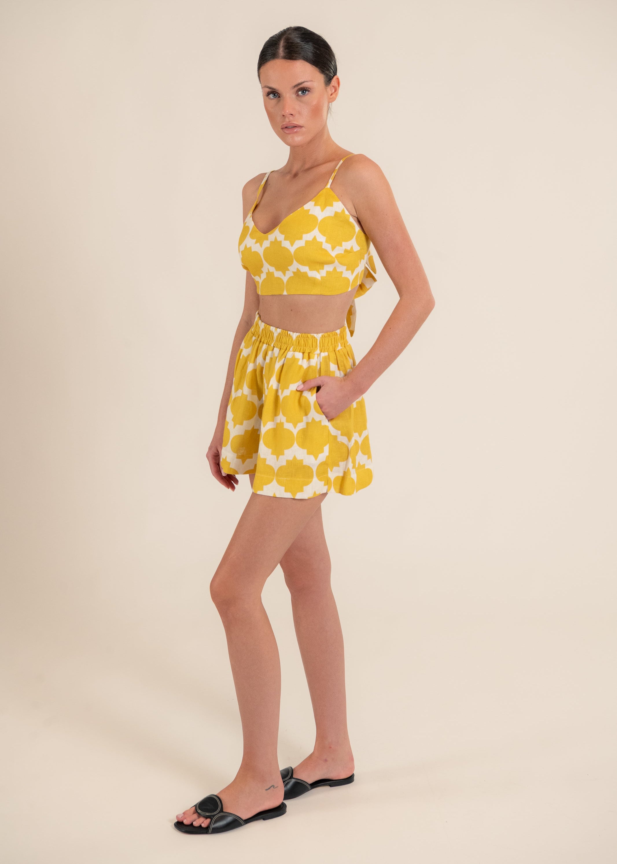 Carol Rombus Yellow Shorts