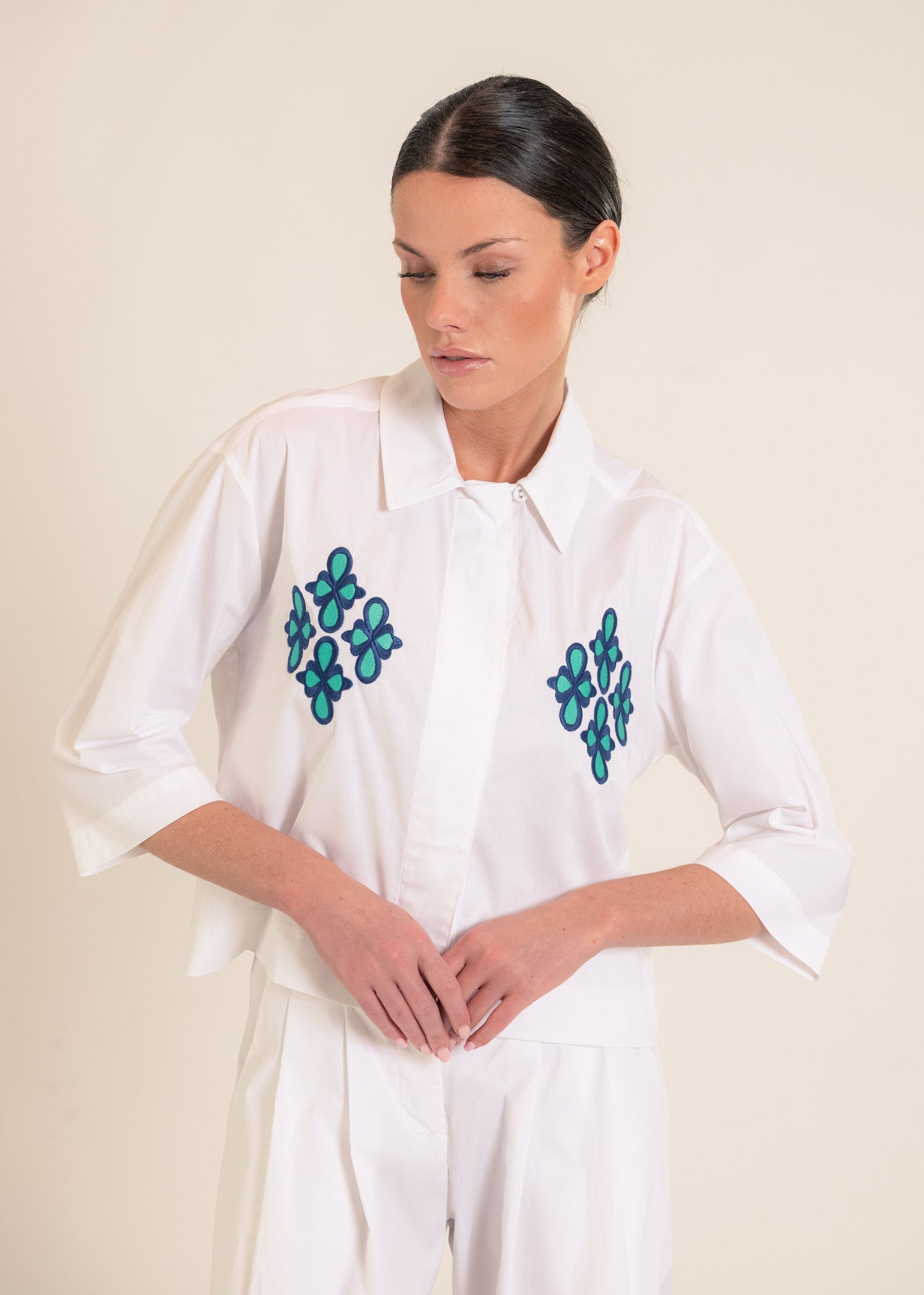 Estacio White Embroidered Shirt