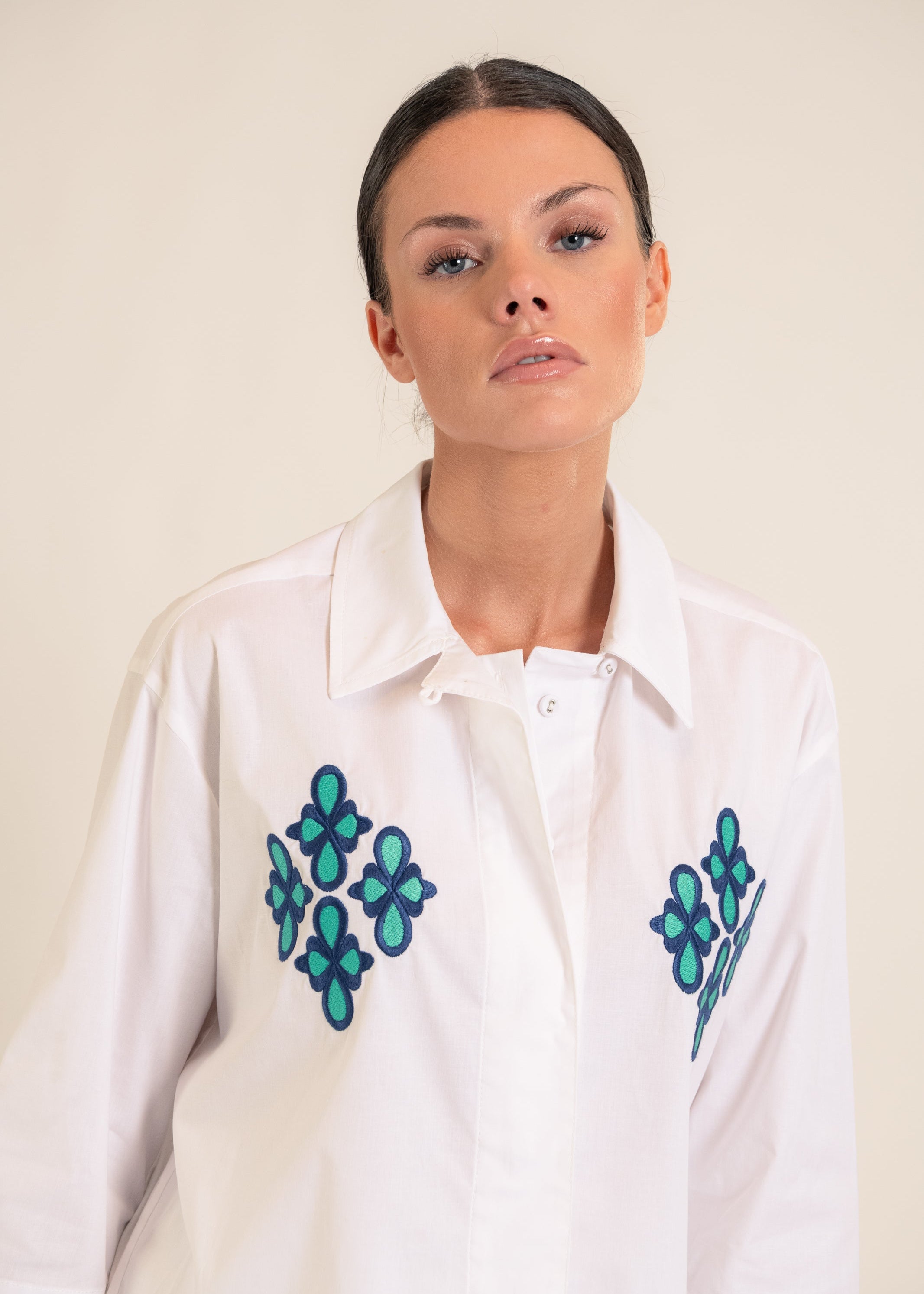 Estacio White Embroidered Shirt
