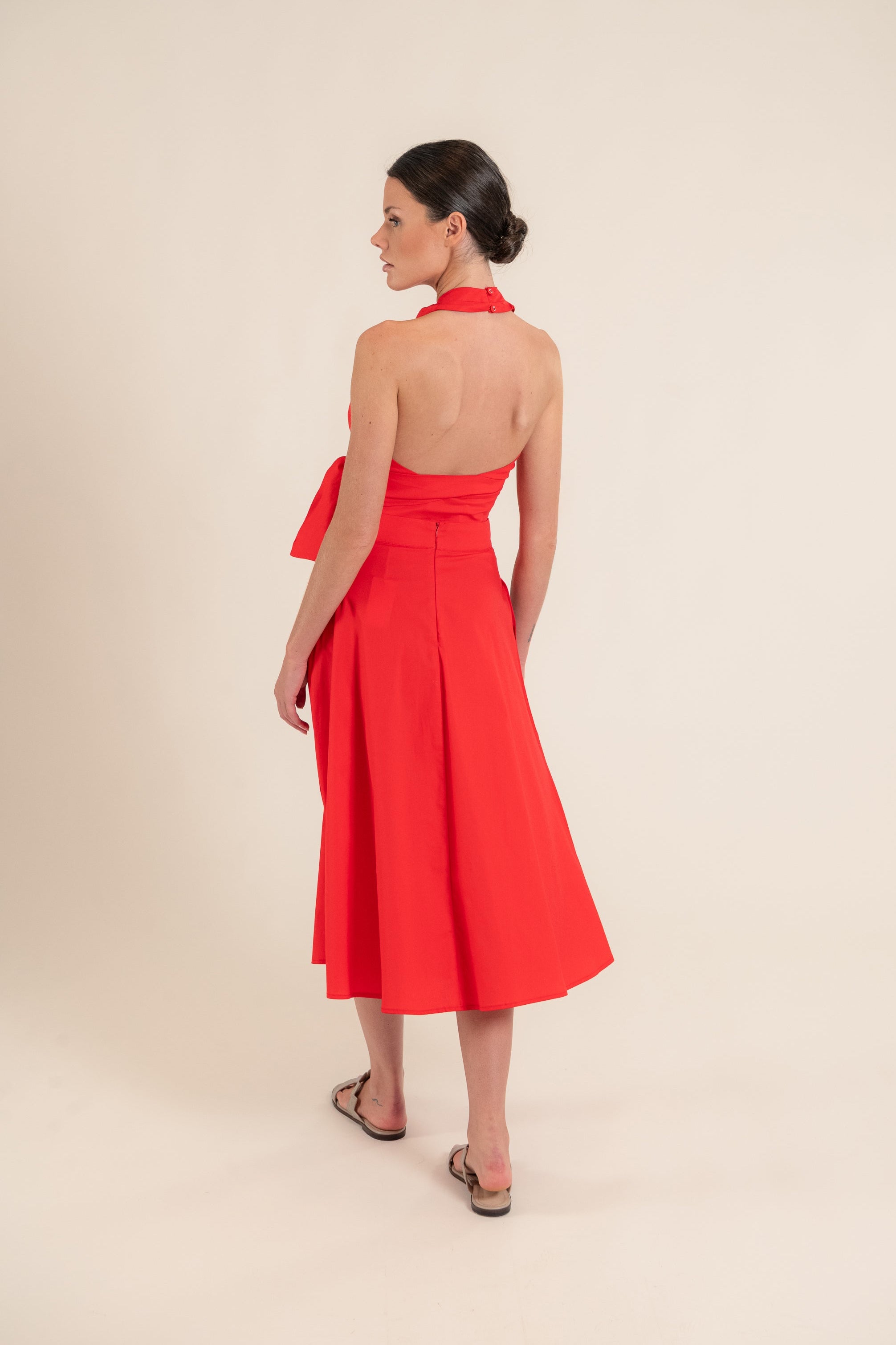 Denise Red Embroidered Skirt