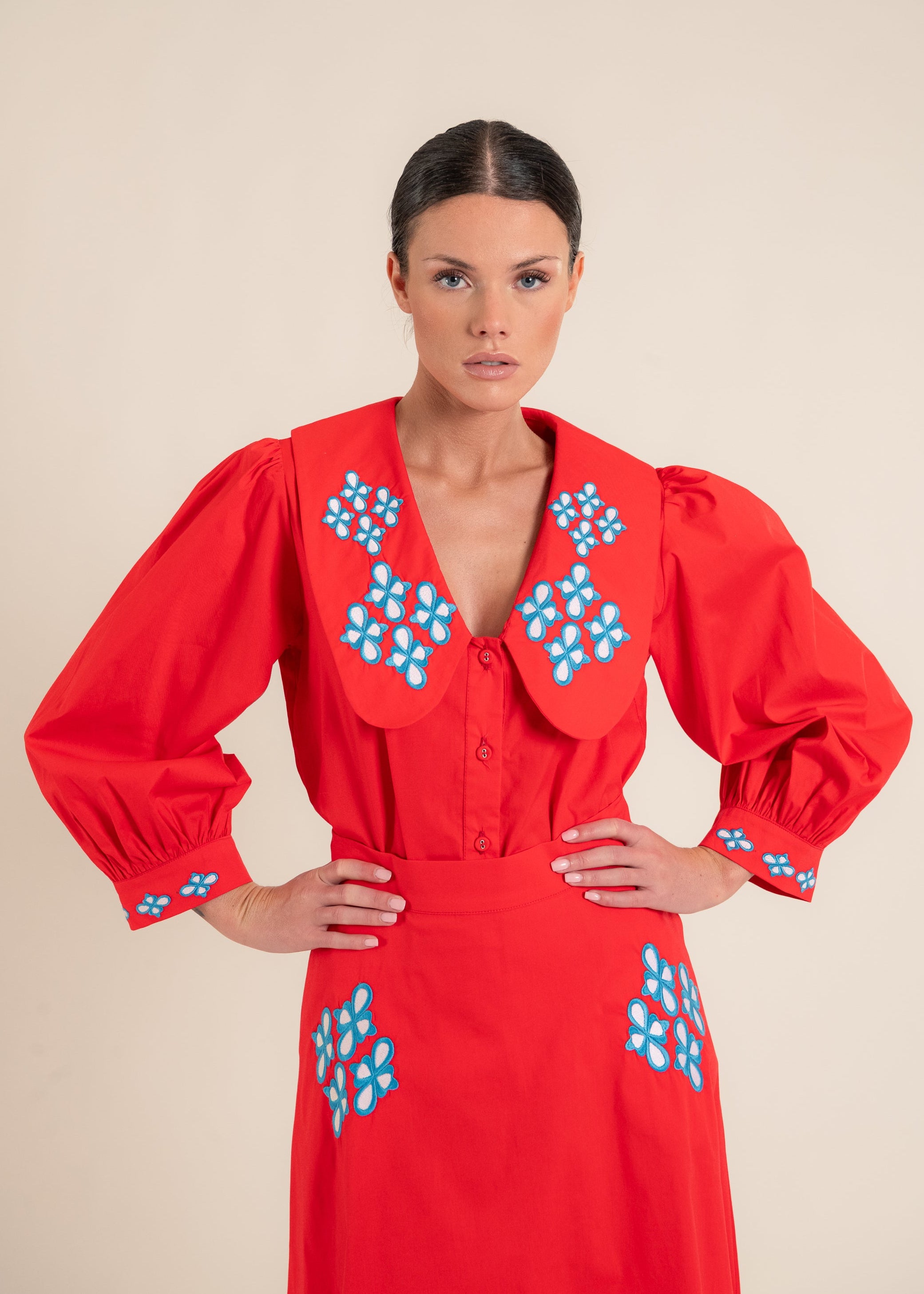 Anita Red Blouse