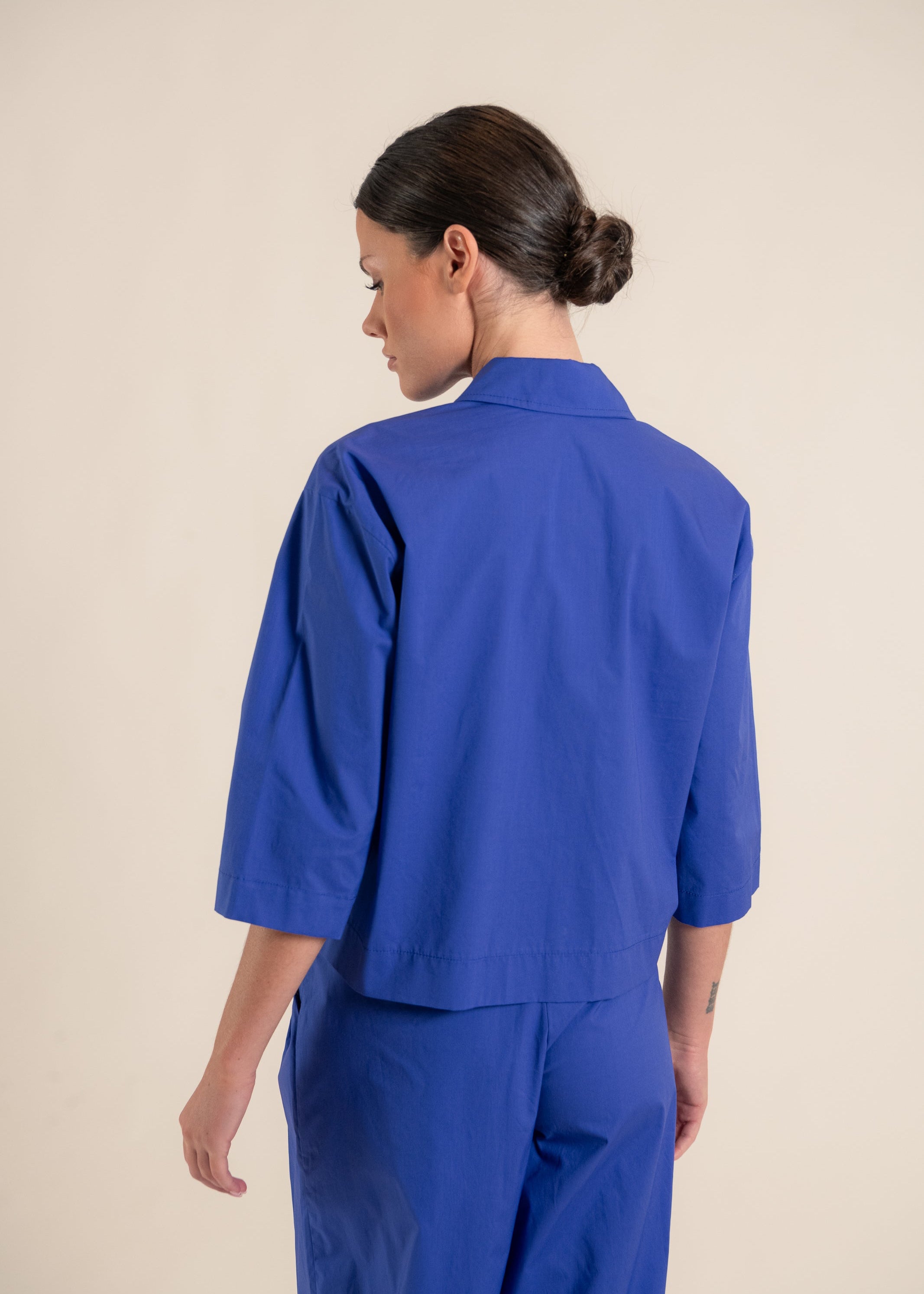 Estacio Intense Blue Embroidered Shirt