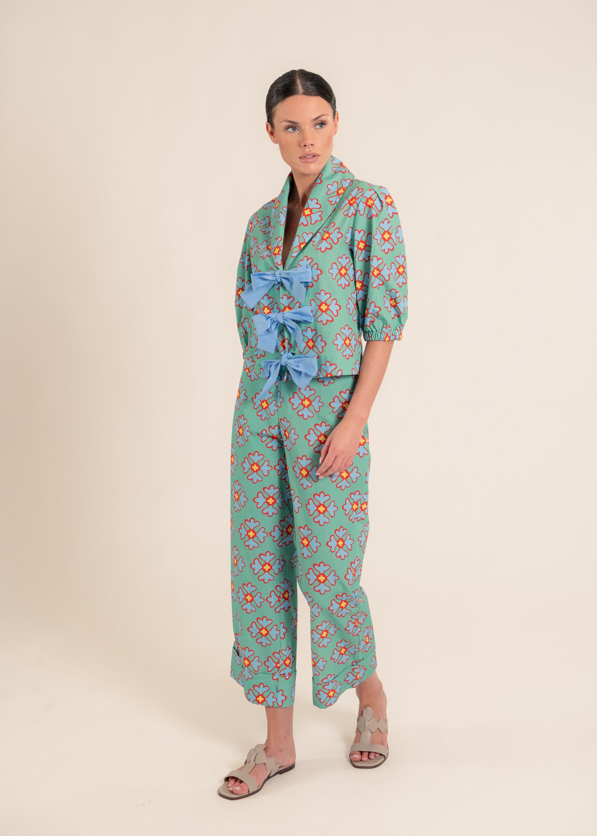 Regina Ludic Flowers Green Pants