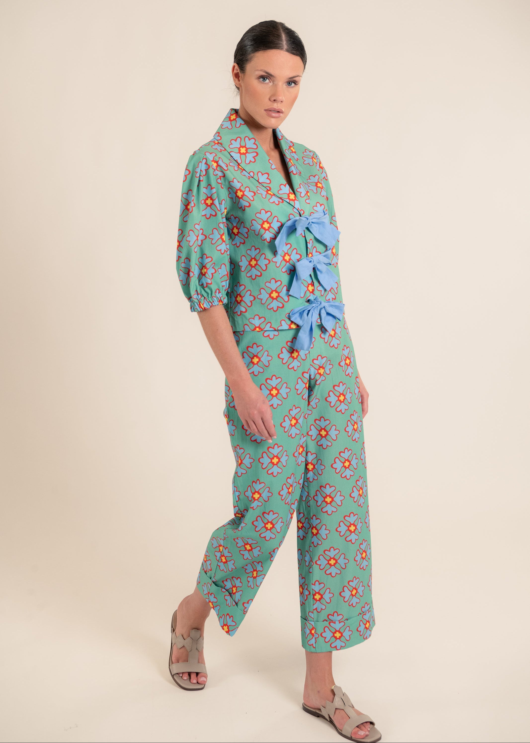 Regina Ludic Flowers Green Pants