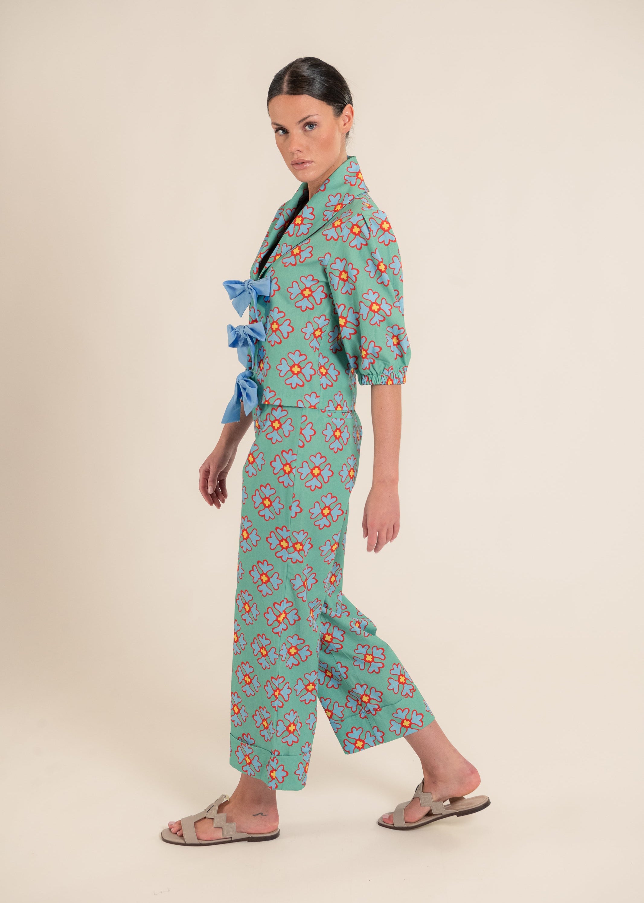 Regina Ludic Flowers Green Pants