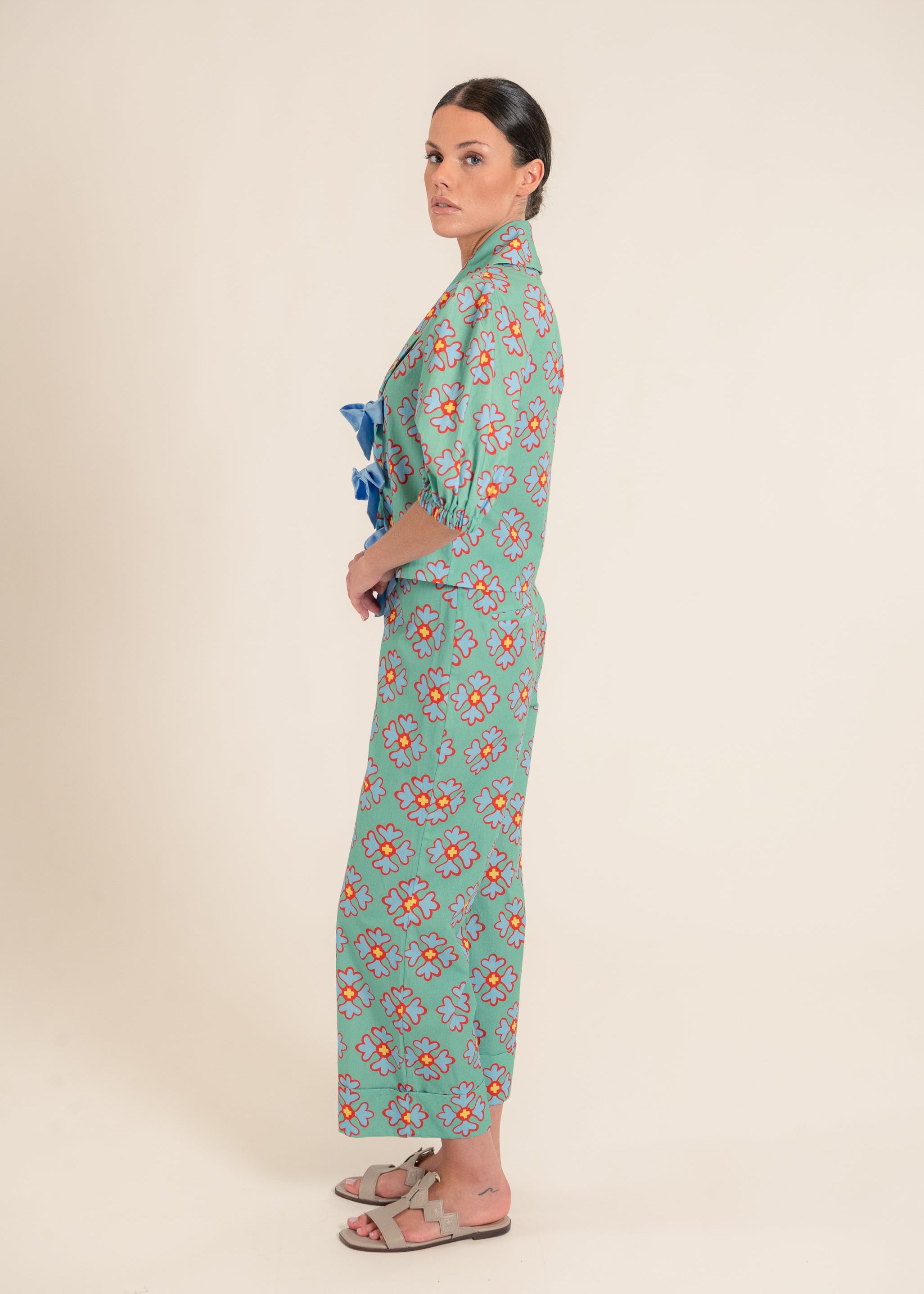 Regina Ludic Flowers Green Pants