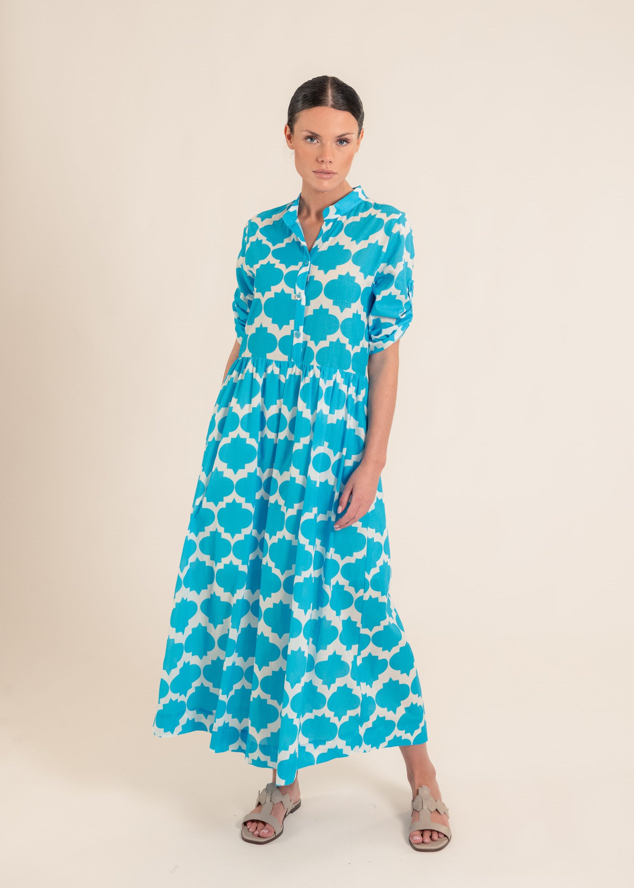 Leblon Rombus Sky Blue Dress