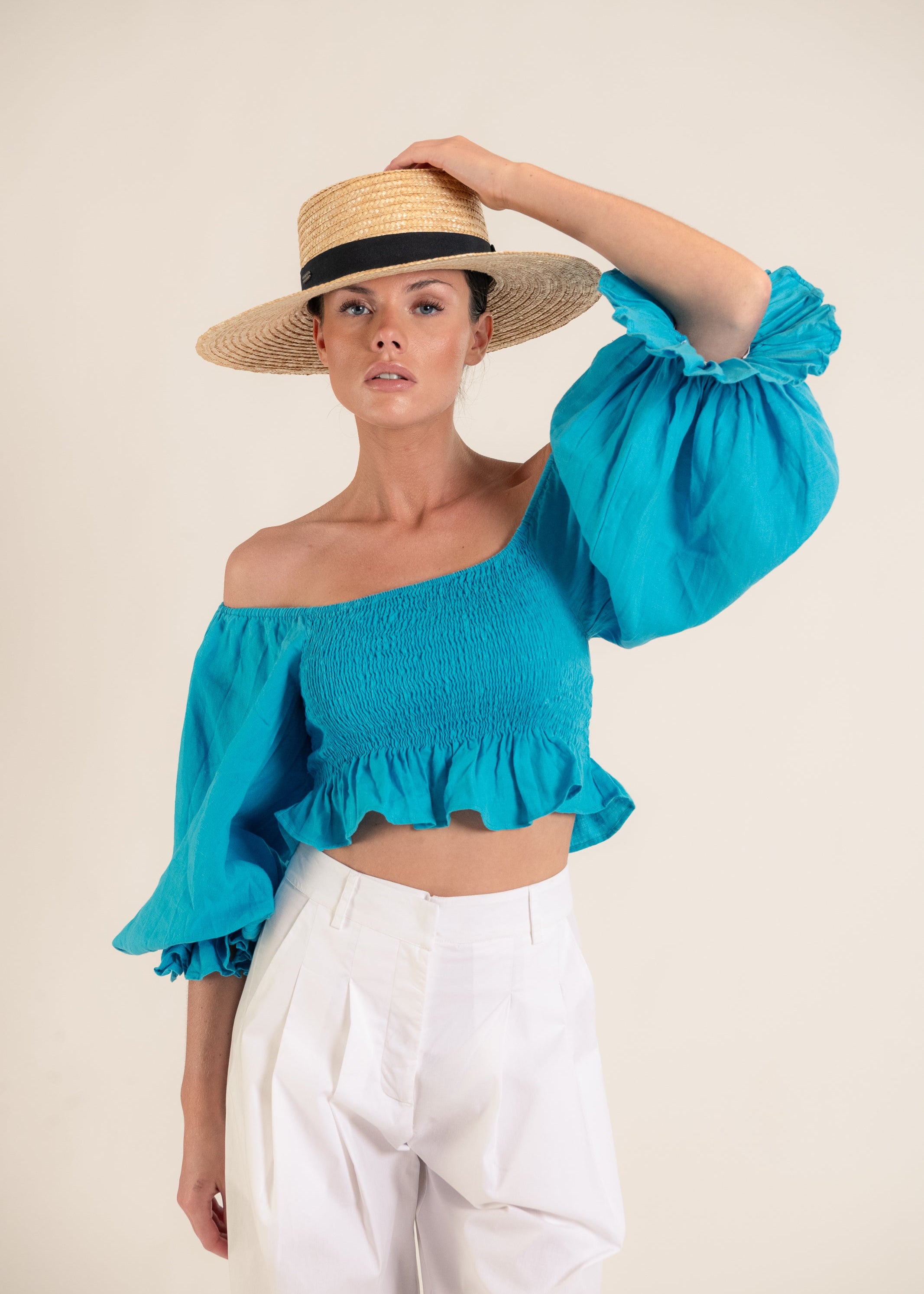 Hortencia Turquoise Top