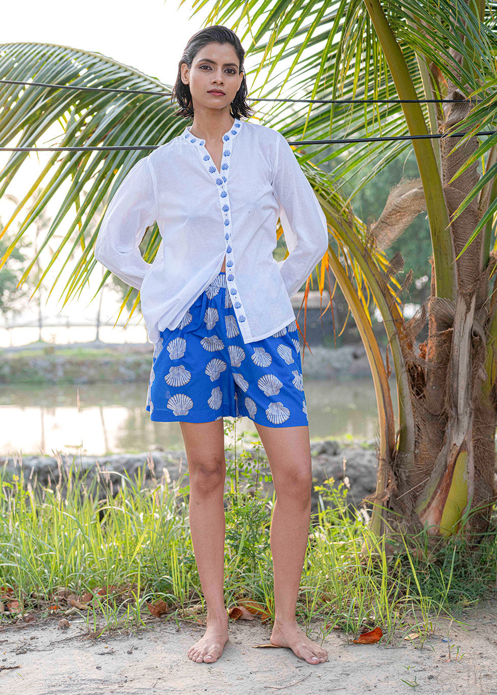 Lilly Pilly Blue Shells Shorts