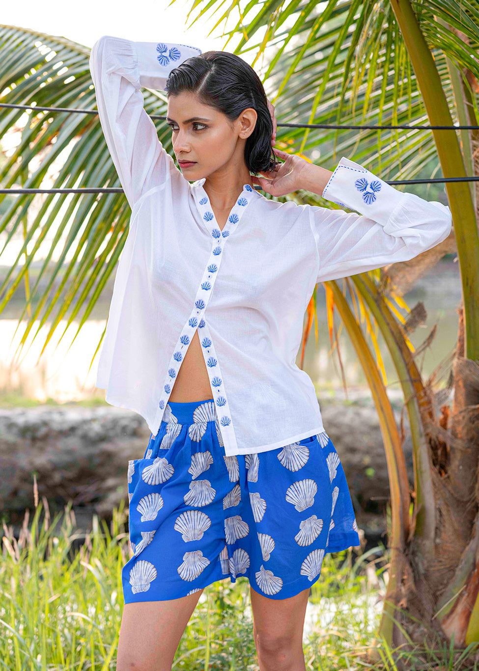 Lilly Pilly Blue Shells Shorts