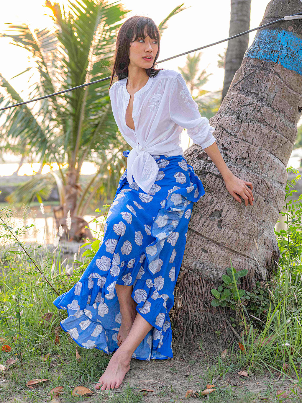 Mullein Blue Shells Skirt