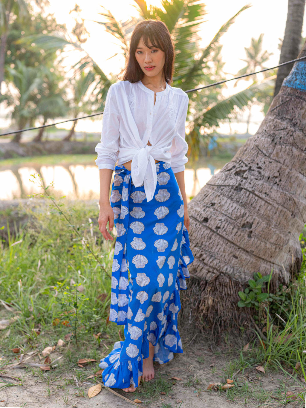 Mullein Blue Shells Skirt