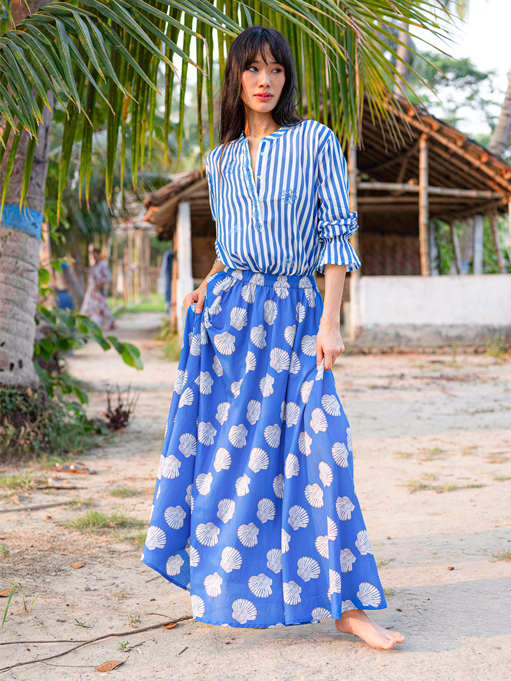 Vanilla Blue Shells Skirt