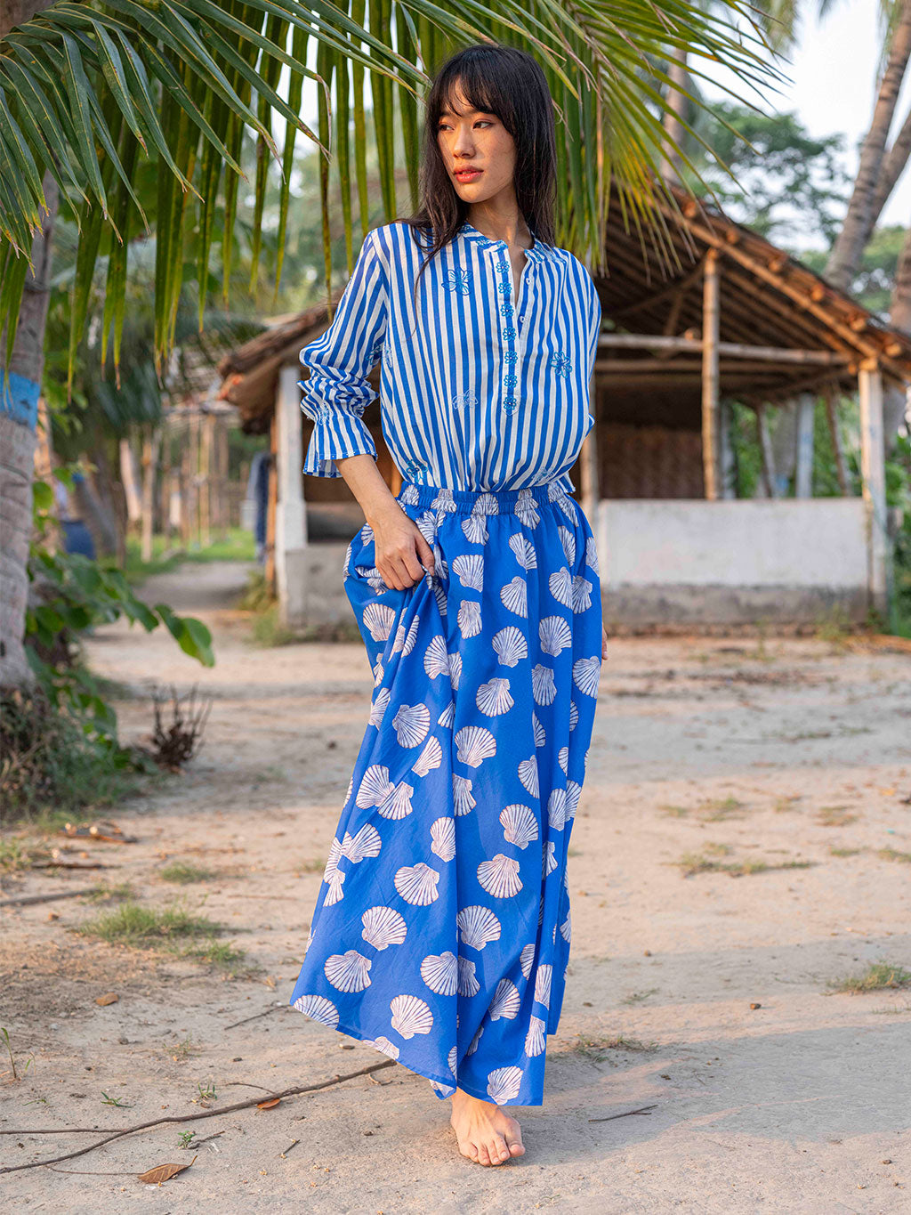Vanilla Blue Shells Skirt