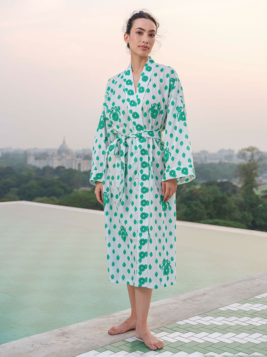 Emerald Dots Kimono