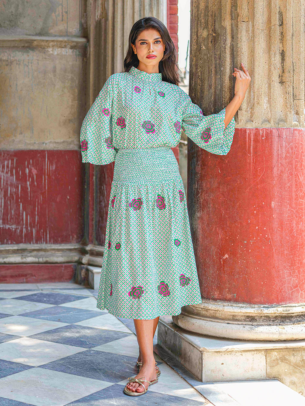 Lads Love Dotty Emerald Skirt