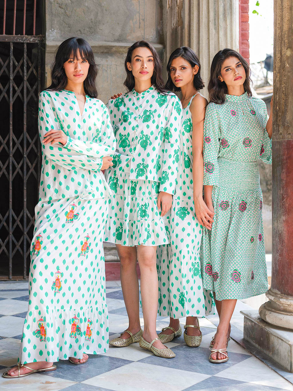 Elderberry Emerald Dots Skirt