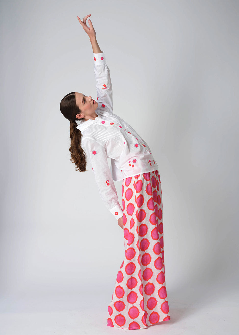 Majoran Ikat Pink Orange Pants